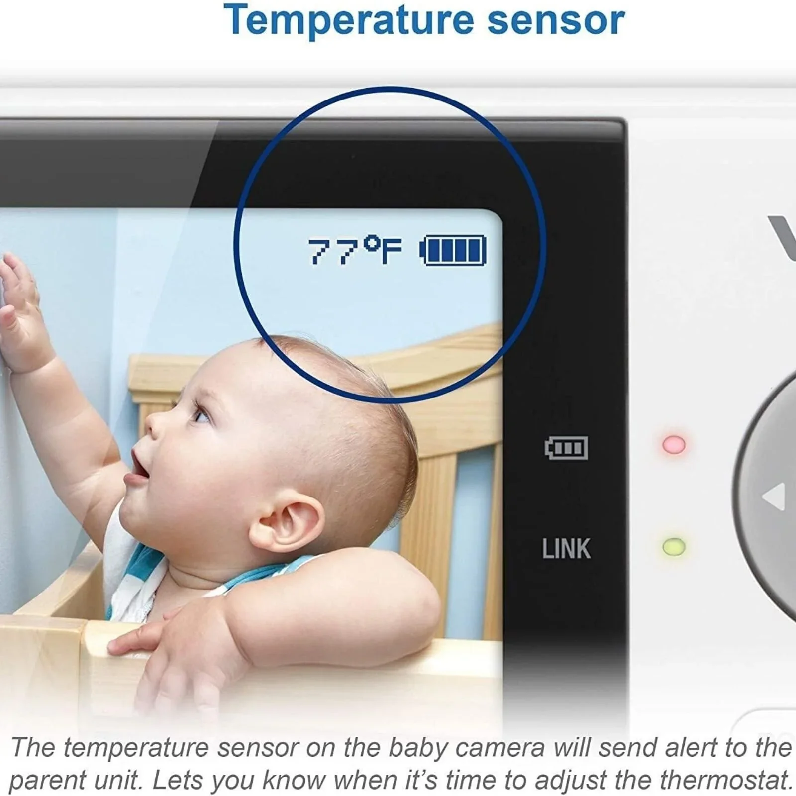 VTech VM819 2.8" Digital Video Baby Monitor with Adjustable Camera - Image 8