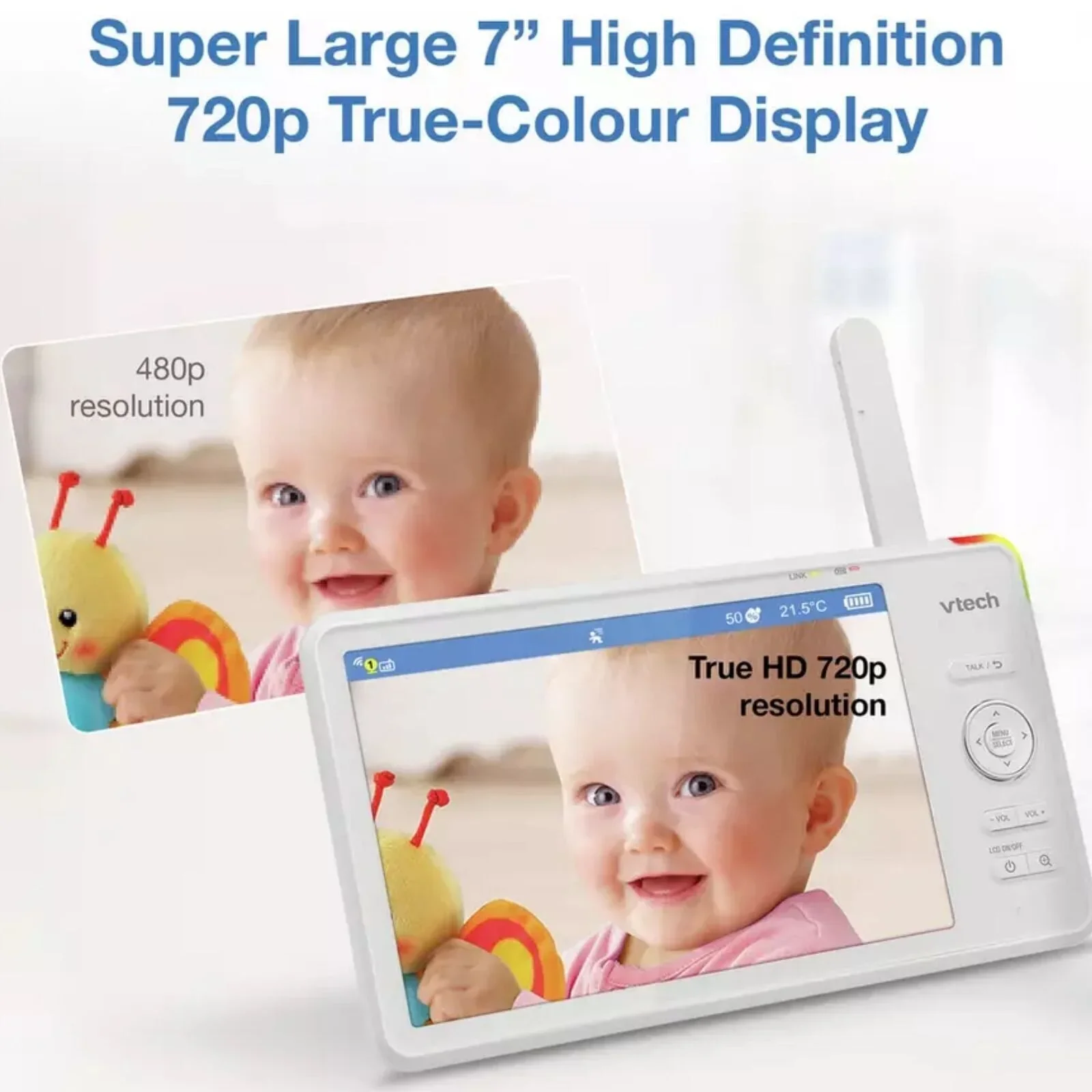 VTech RM7787 HD 7" Over-the-Cot Wi-Fi Baby Monitor - Image 11