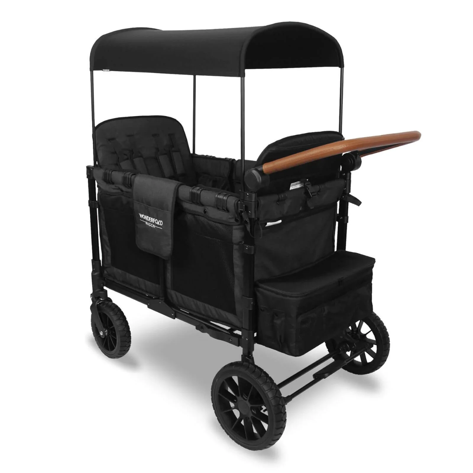 W4 Luxe Quad Stroller Wagon - Volcanic Black - Image 2