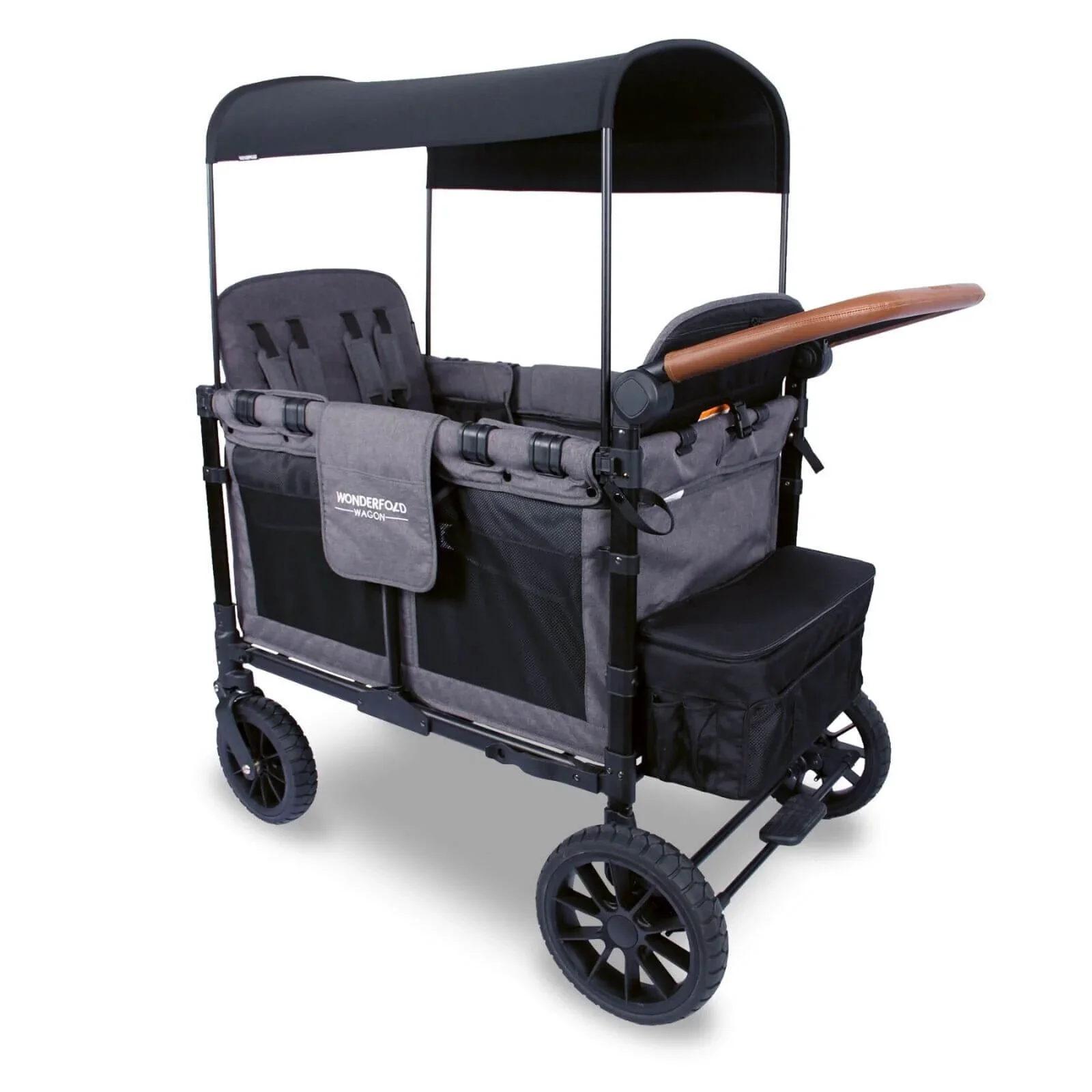 W4 Luxe Quad Stroller Wagon - Charcoal Grey - Image 2