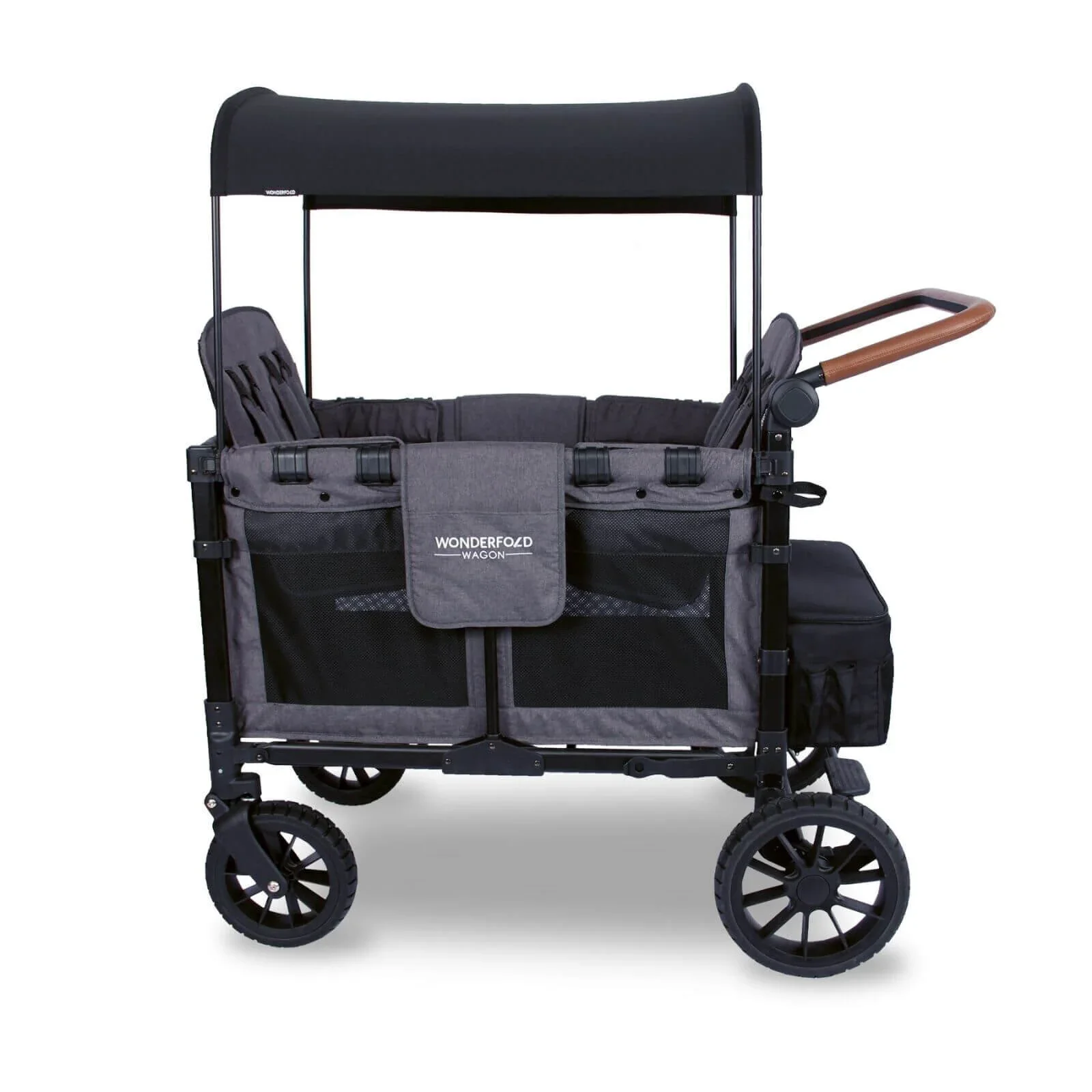 W4 Luxe Quad Stroller Wagon - Charcoal Grey - Image 3
