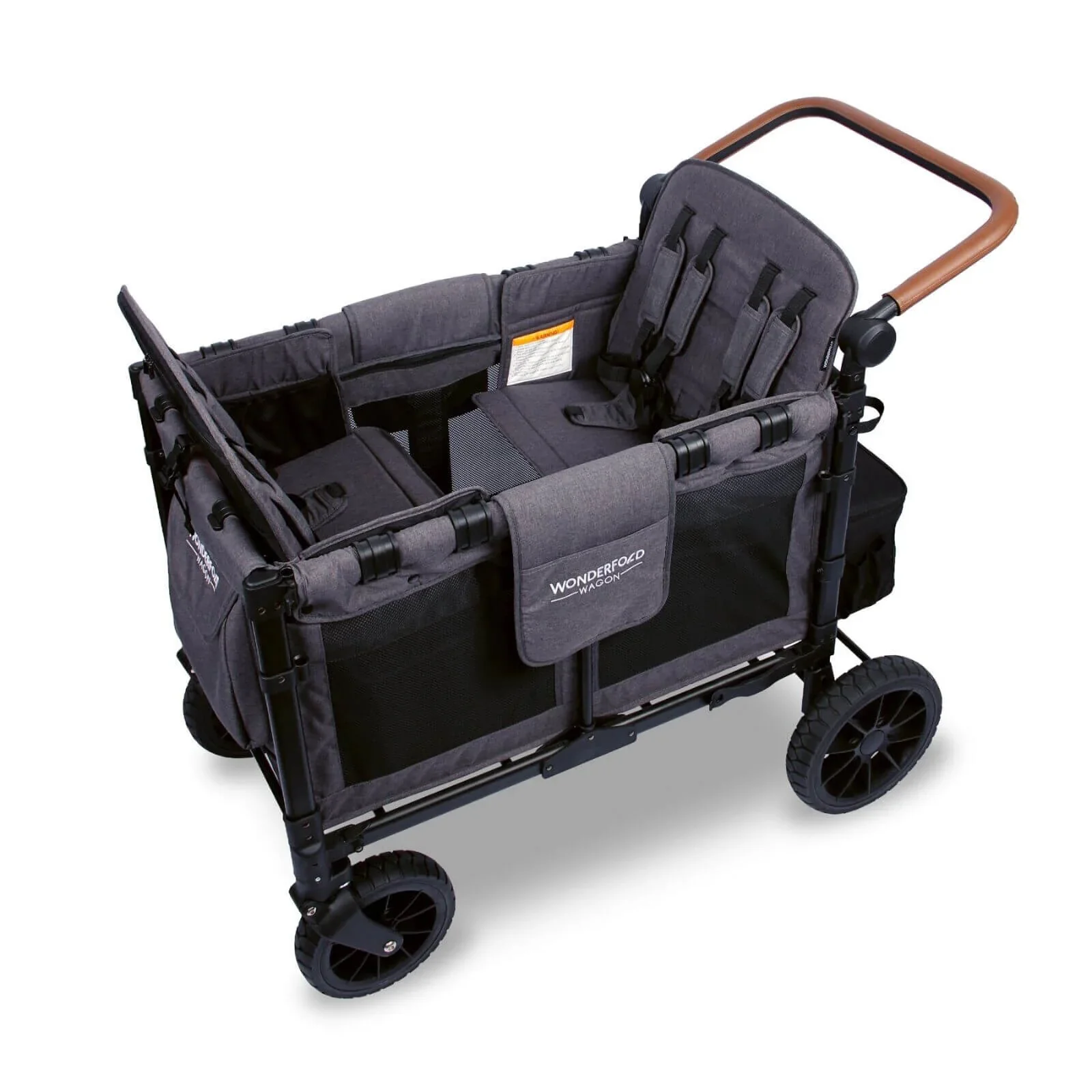 W4 Luxe Quad Stroller Wagon - Charcoal Grey - Image 7