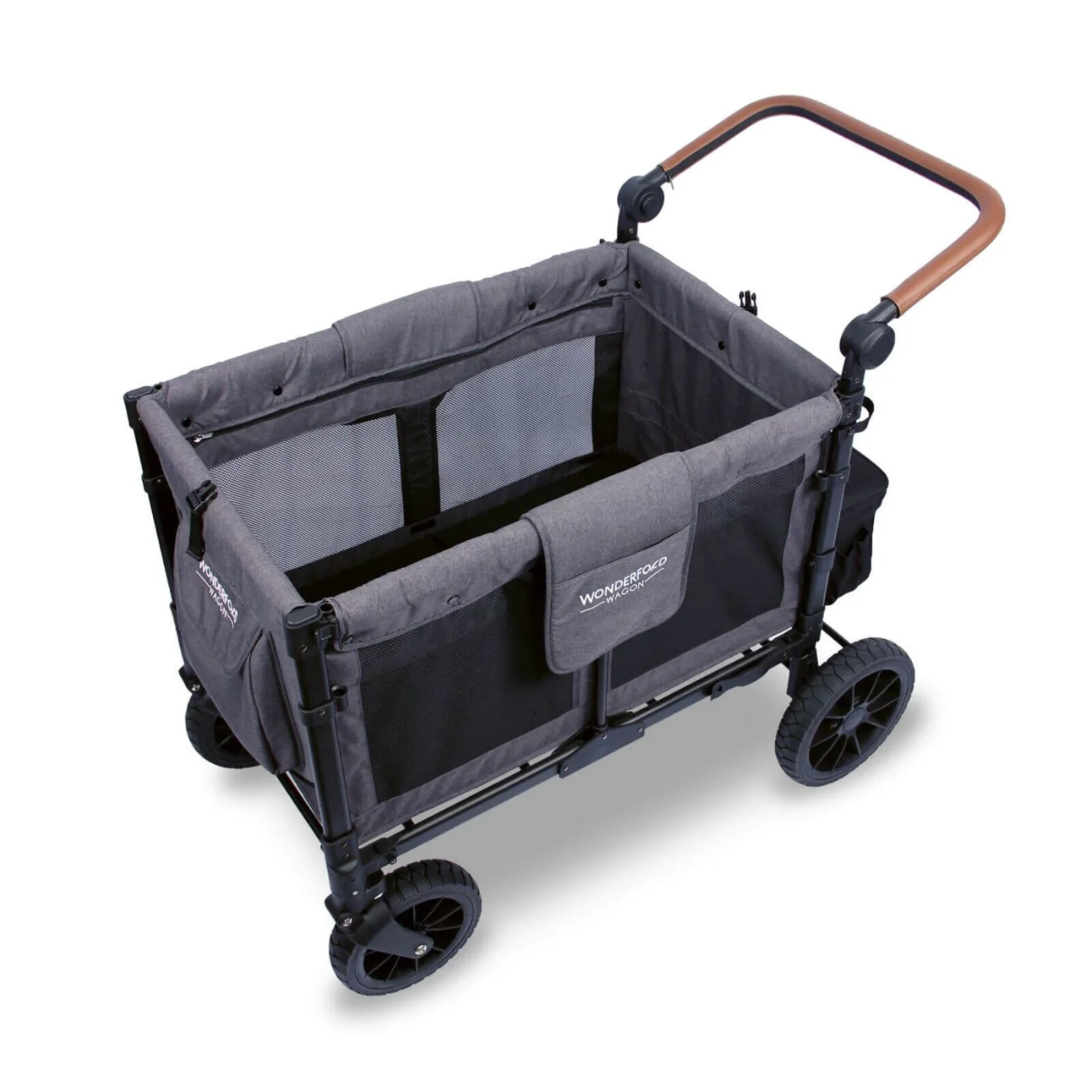W4 Luxe Quad Stroller Wagon - Charcoal Grey - Image 8