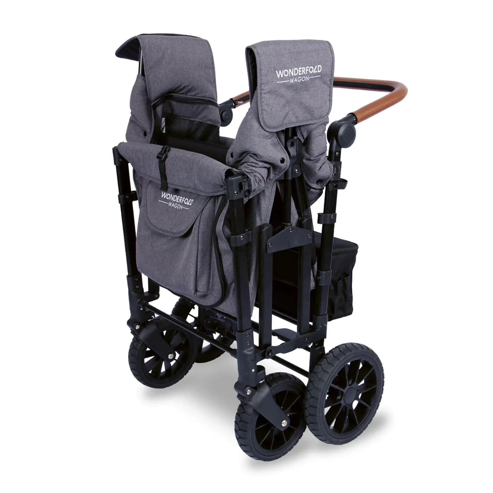 W4 Luxe Quad Stroller Wagon - Charcoal Grey - Image 9