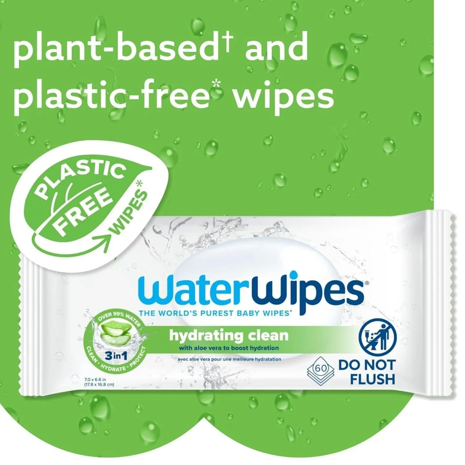 WaterWipes Hydrating Wipes 60 pcs - Image 4
