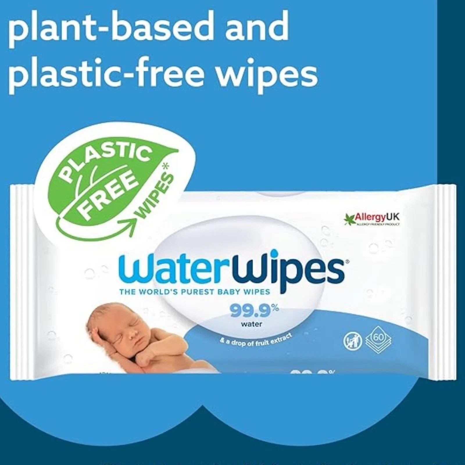 WaterWipes Sensitive Baby Wipes 6x60 pcs - Image 3