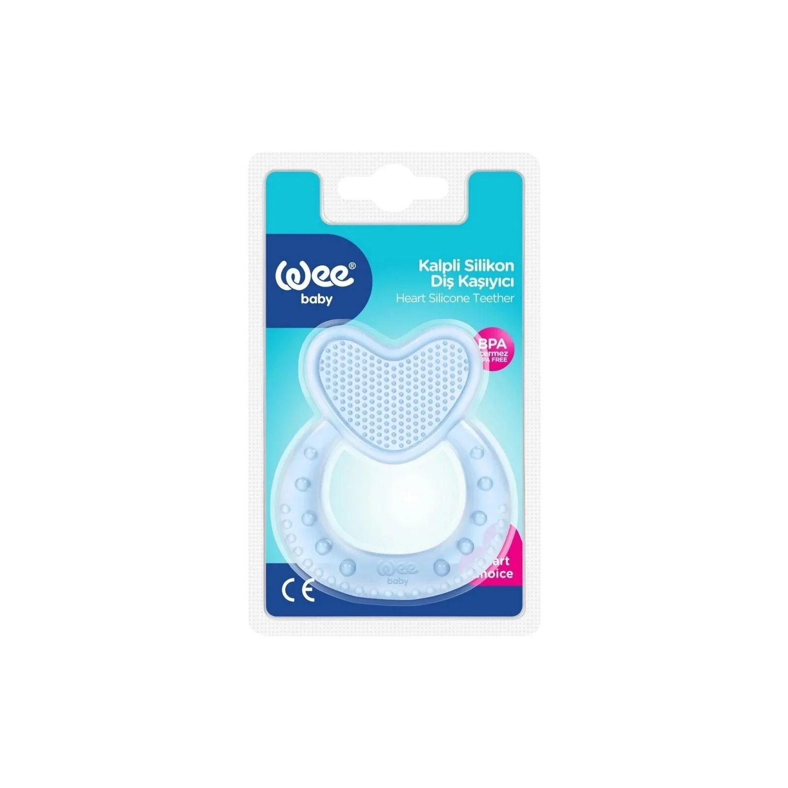 Wee Baby Heart Silicon Teether - Image 2