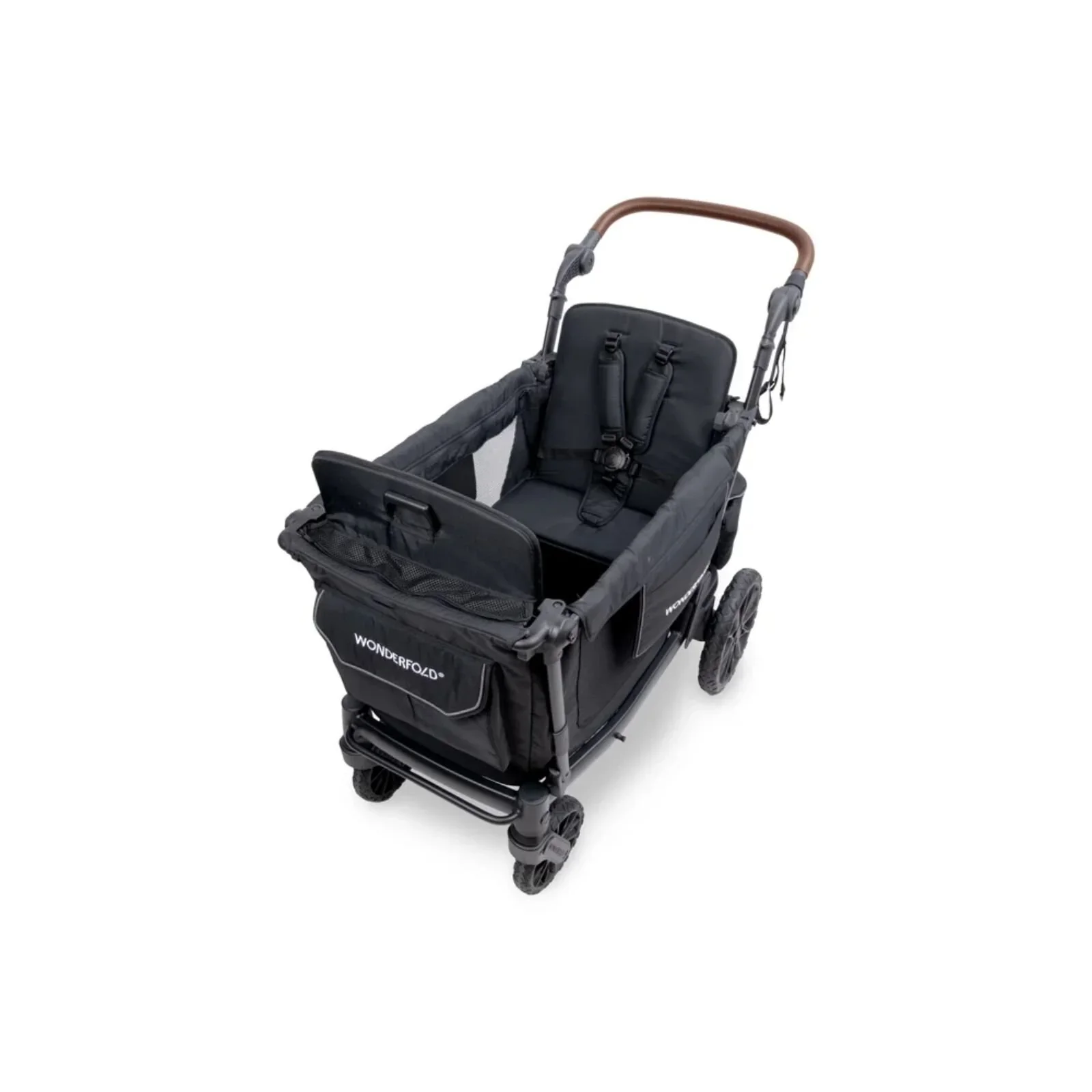 Wonderfold L2 Quad Stroller Wagon - Black - Image 2
