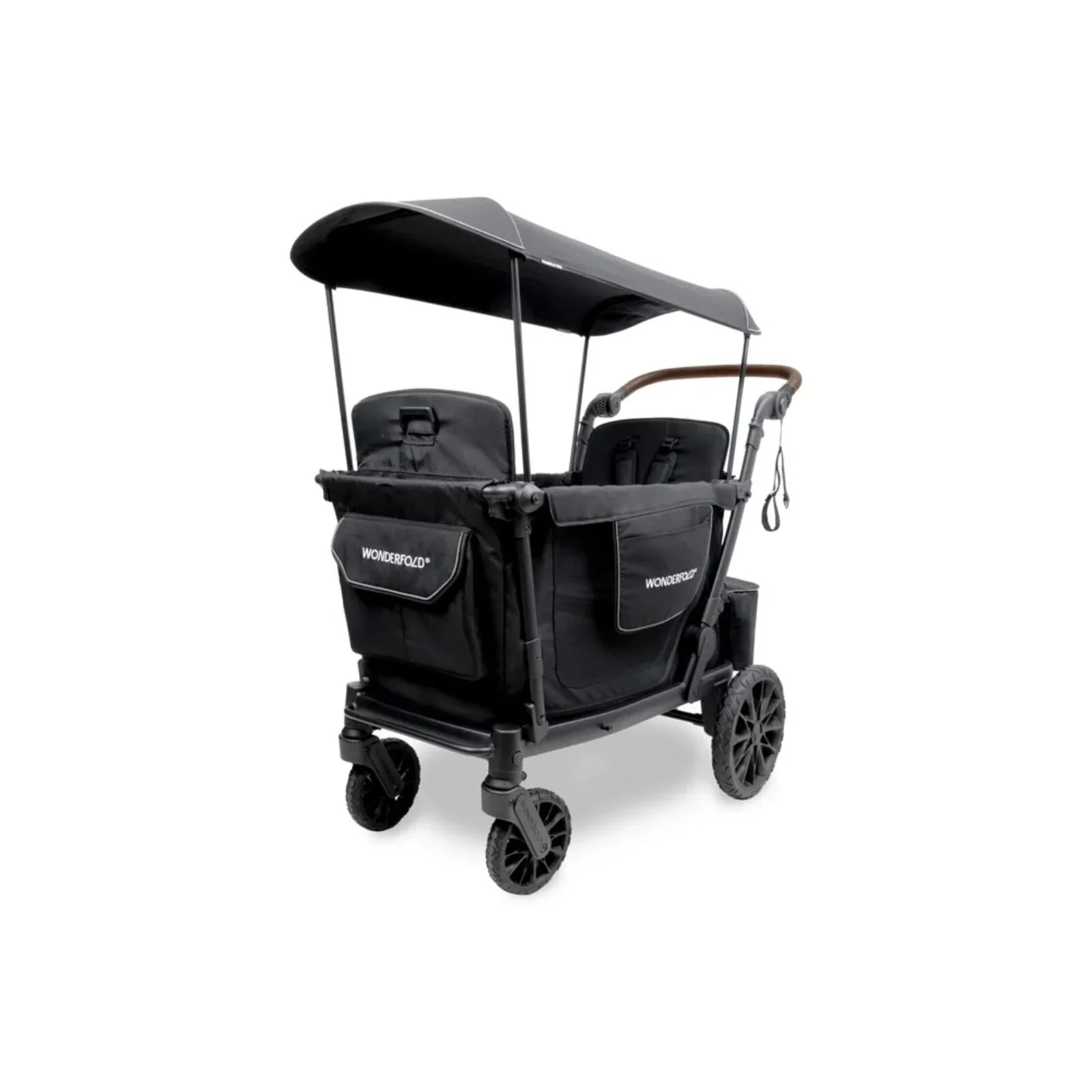 Wonderfold L2 Quad Stroller Wagon - Black - Image 3