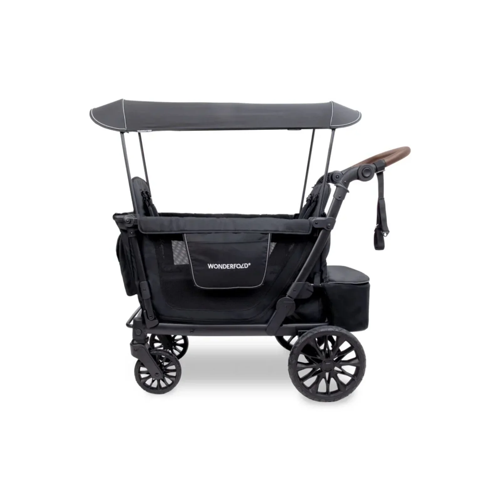 Wonderfold L2 Quad Stroller Wagon - Black - Image 4