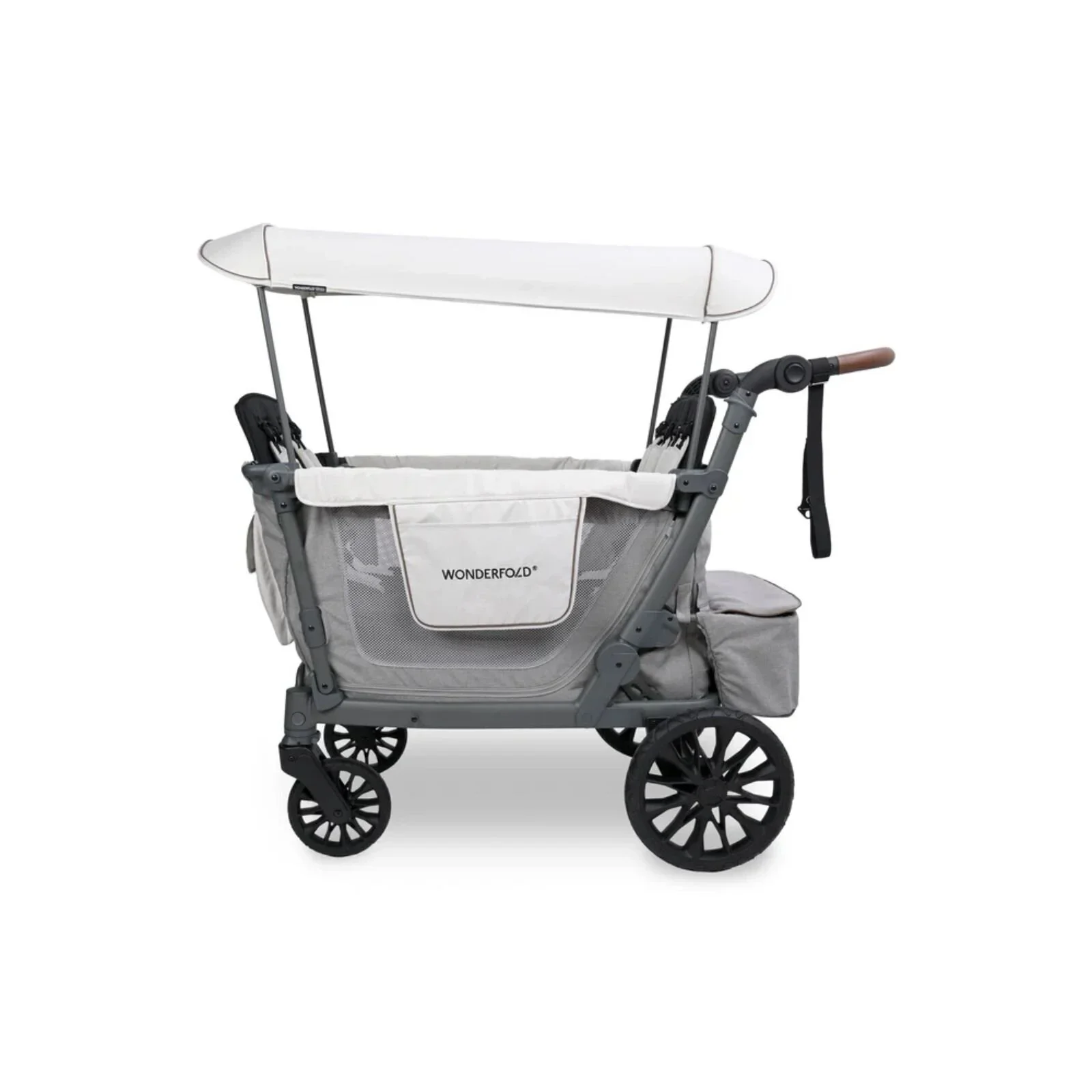 Wonderfold L4 Quad Stroller Wagon - Grey - Image 2