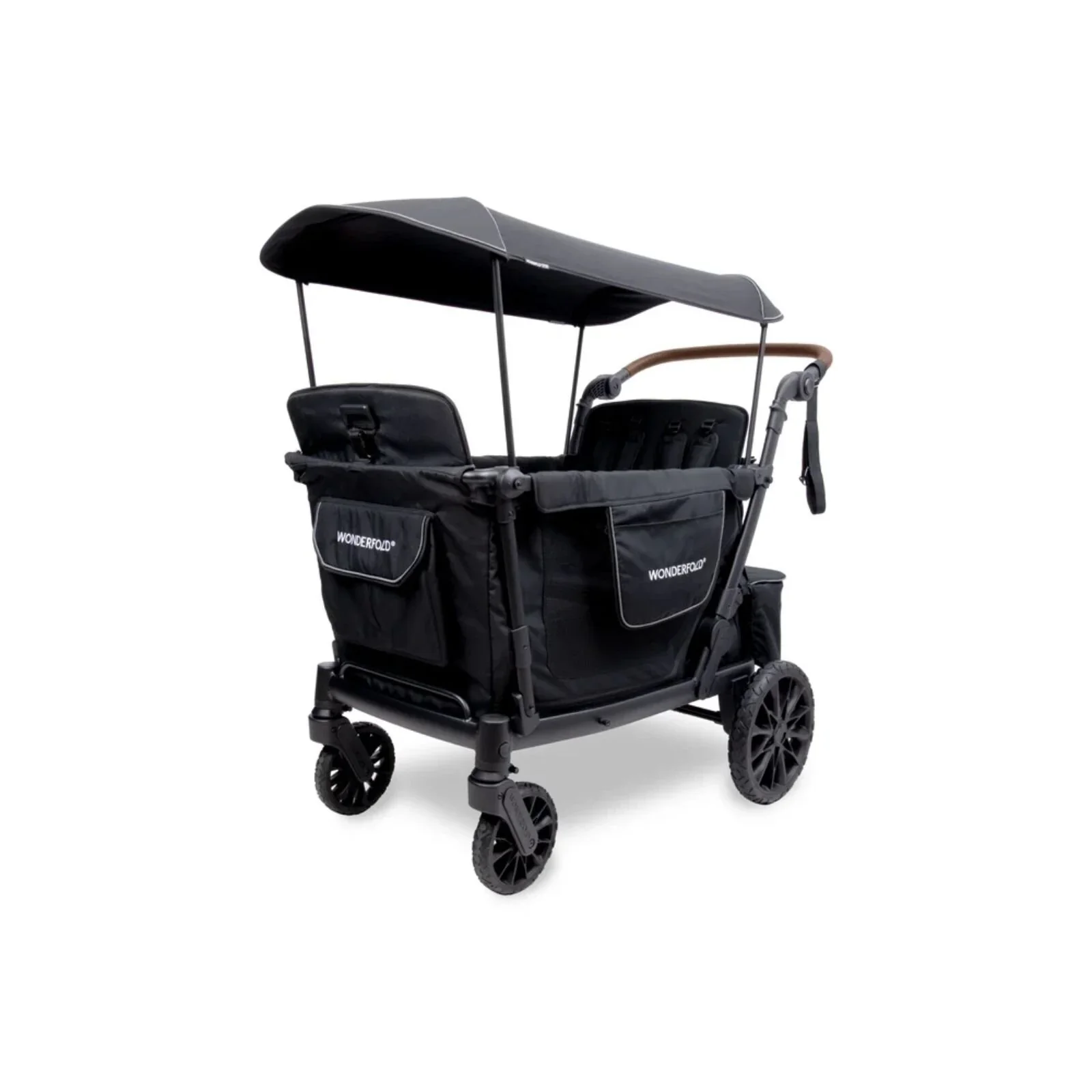 Wonderfold L4 Quad Stroller Wagon - Black - Image 2
