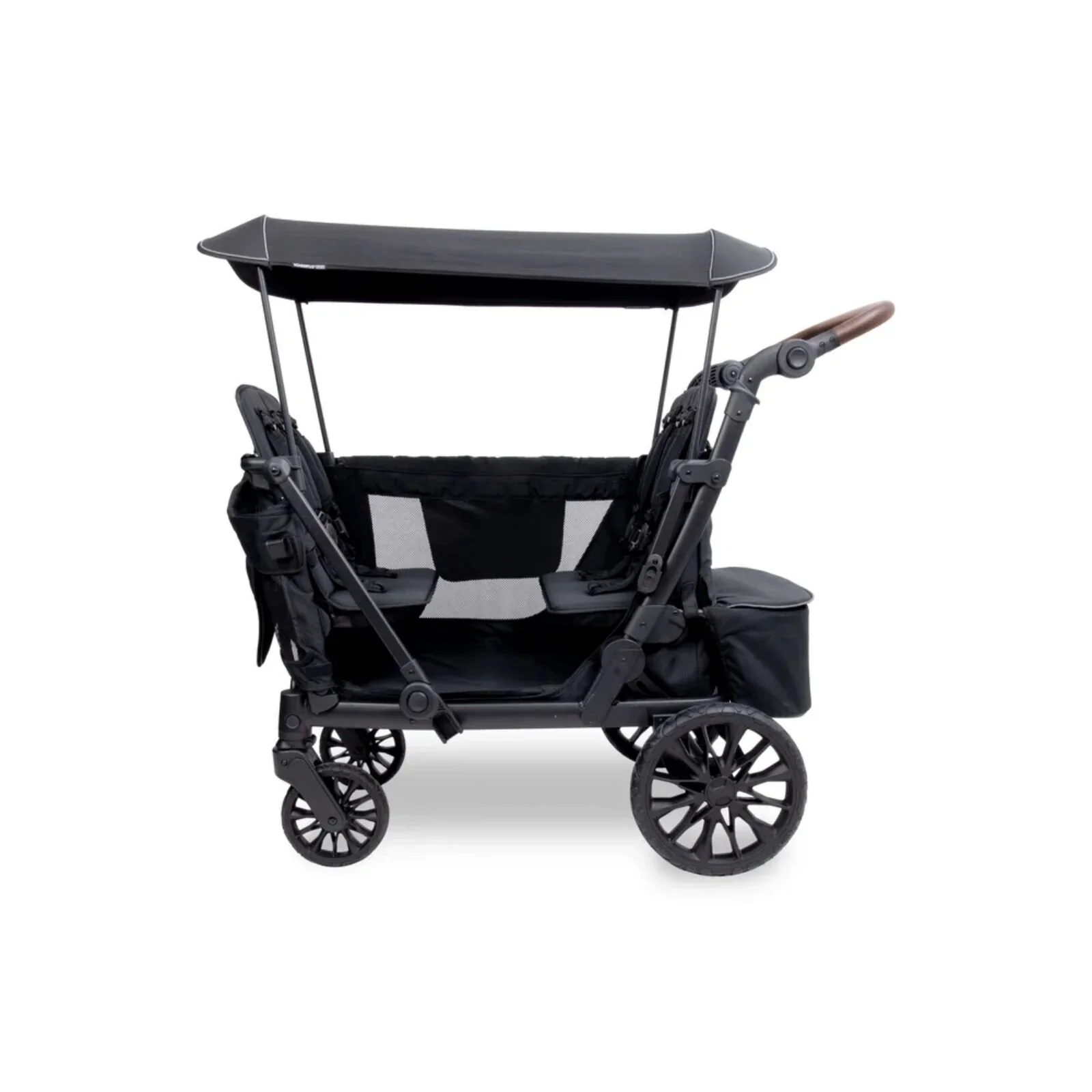 Wonderfold L4 Quad Stroller Wagon - Black - Image 3