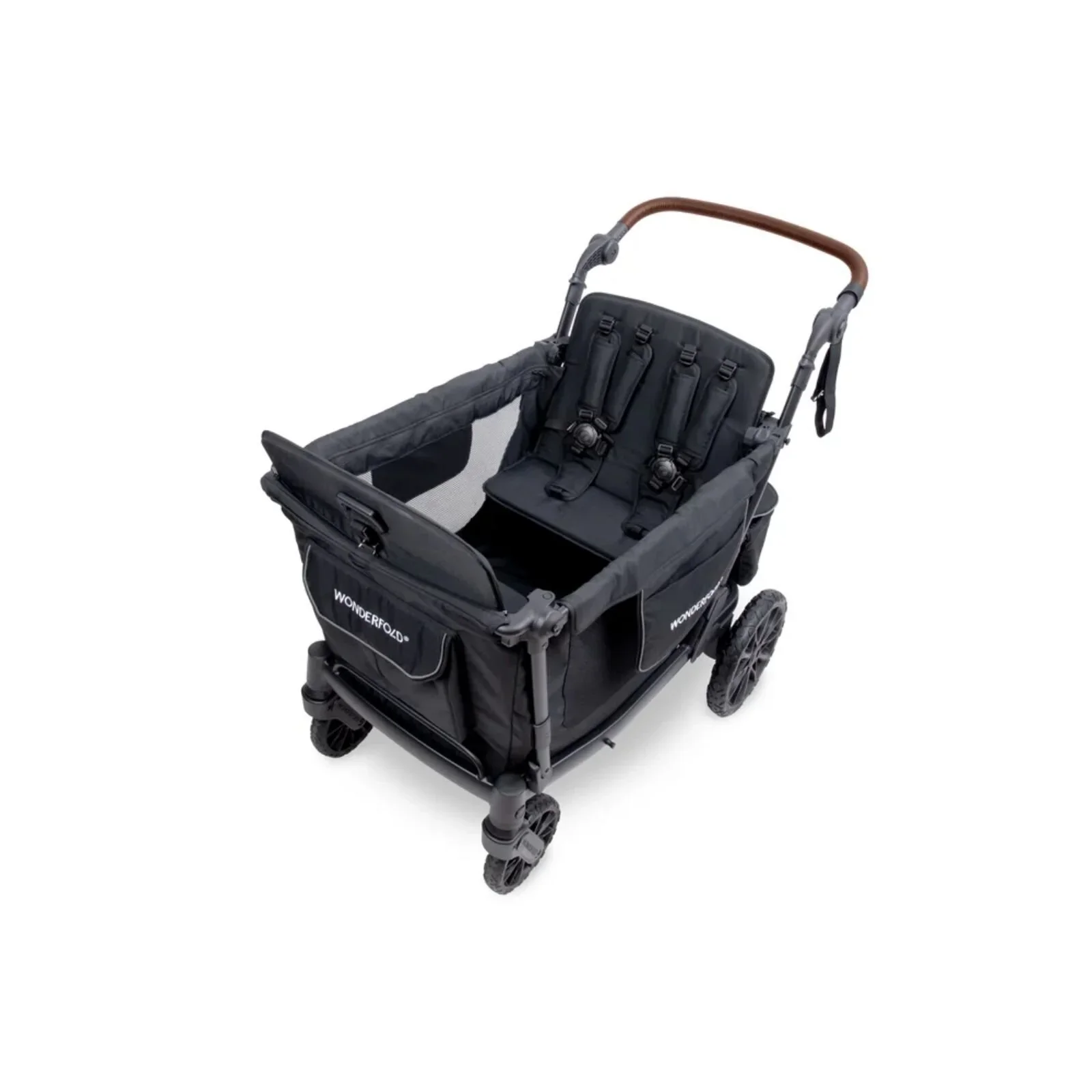 Wonderfold L4 Quad Stroller Wagon - Black - Image 5