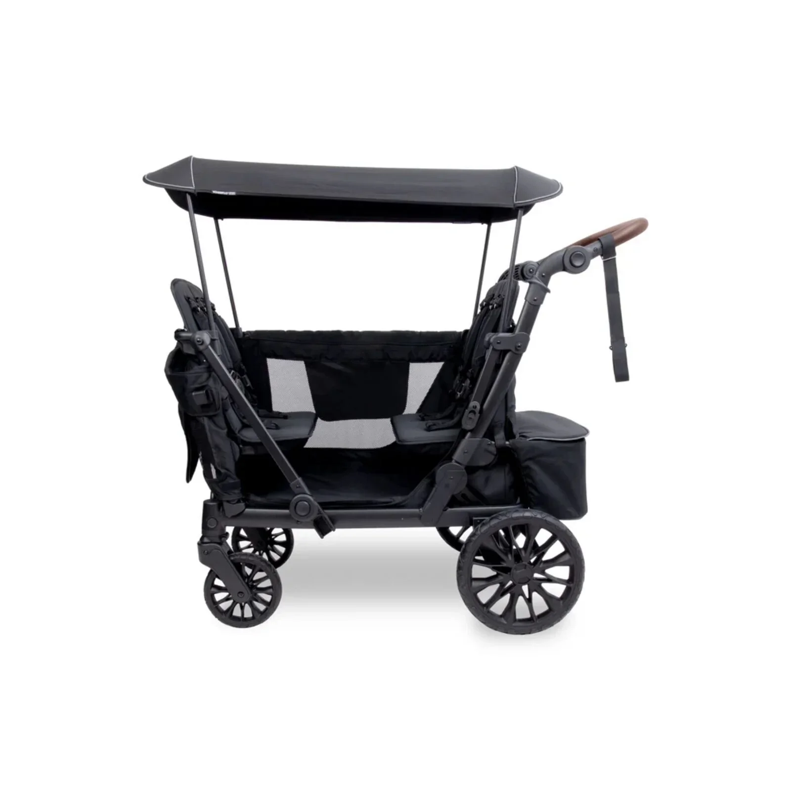 Wonderfold L4 Quad Stroller Wagon - Black - Image 9
