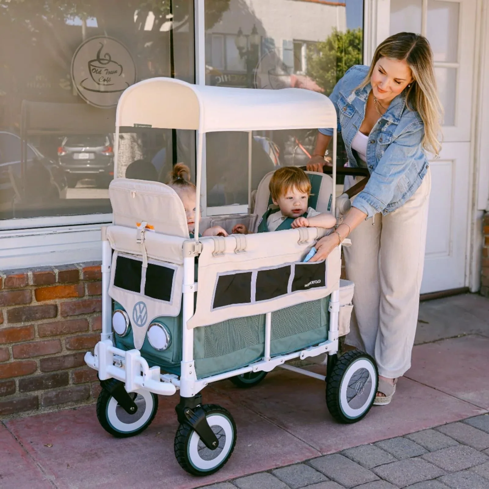 Wonderfold VW2 Volkswagen Stroller Wagon - Green - Image 9