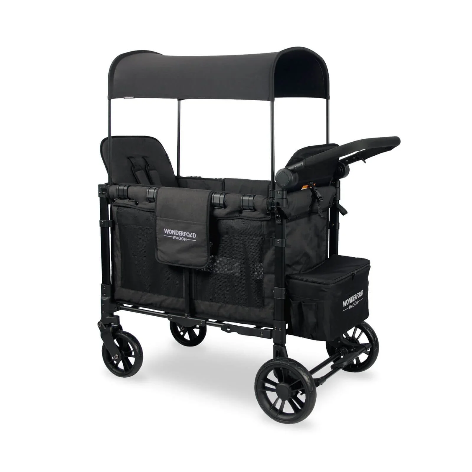 Wonderfold W2 Elite Double Stroller Wagon - Volcanic Black - Image 2