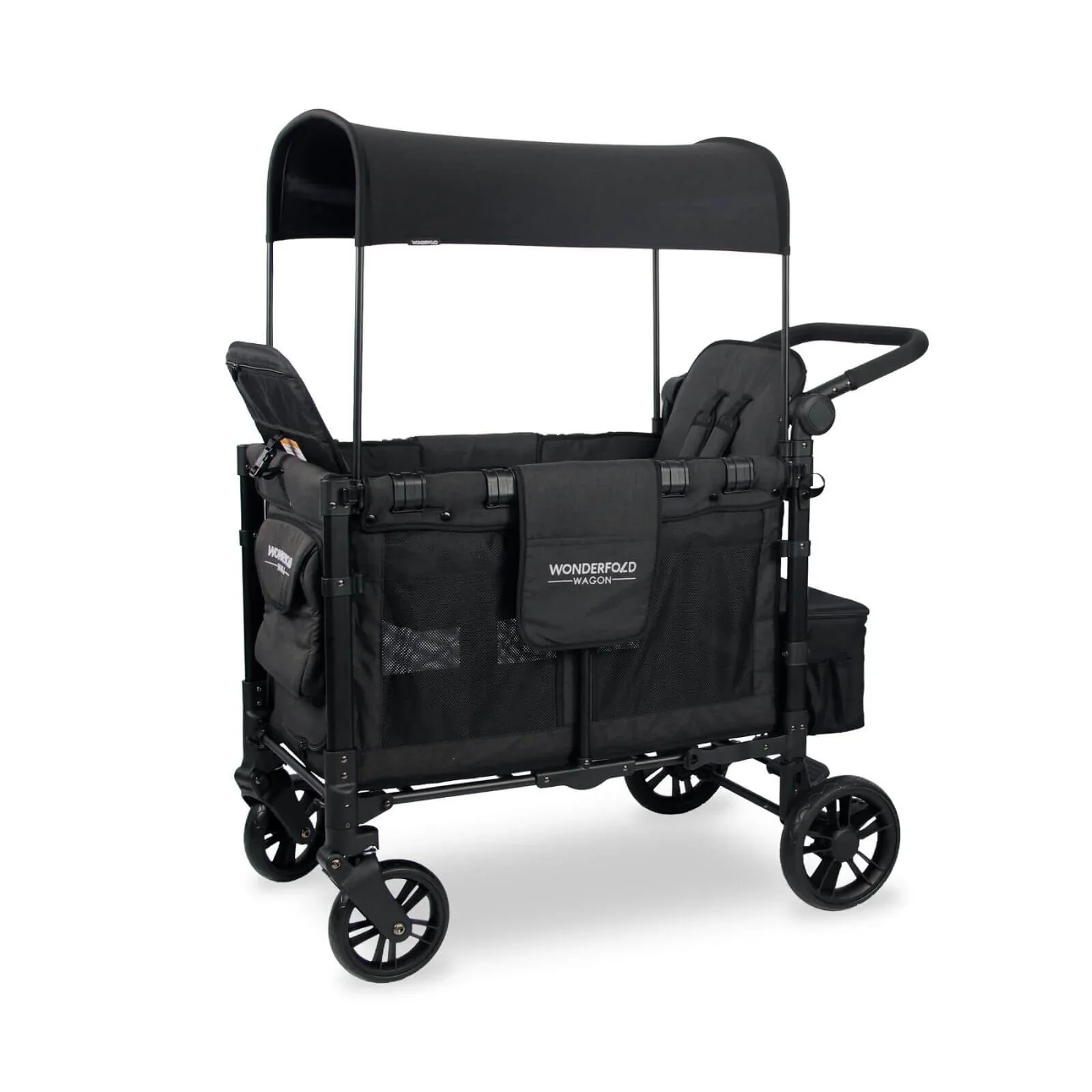 Wonderfold W2 Elite Double Stroller Wagon - Volcanic Black - Image 5