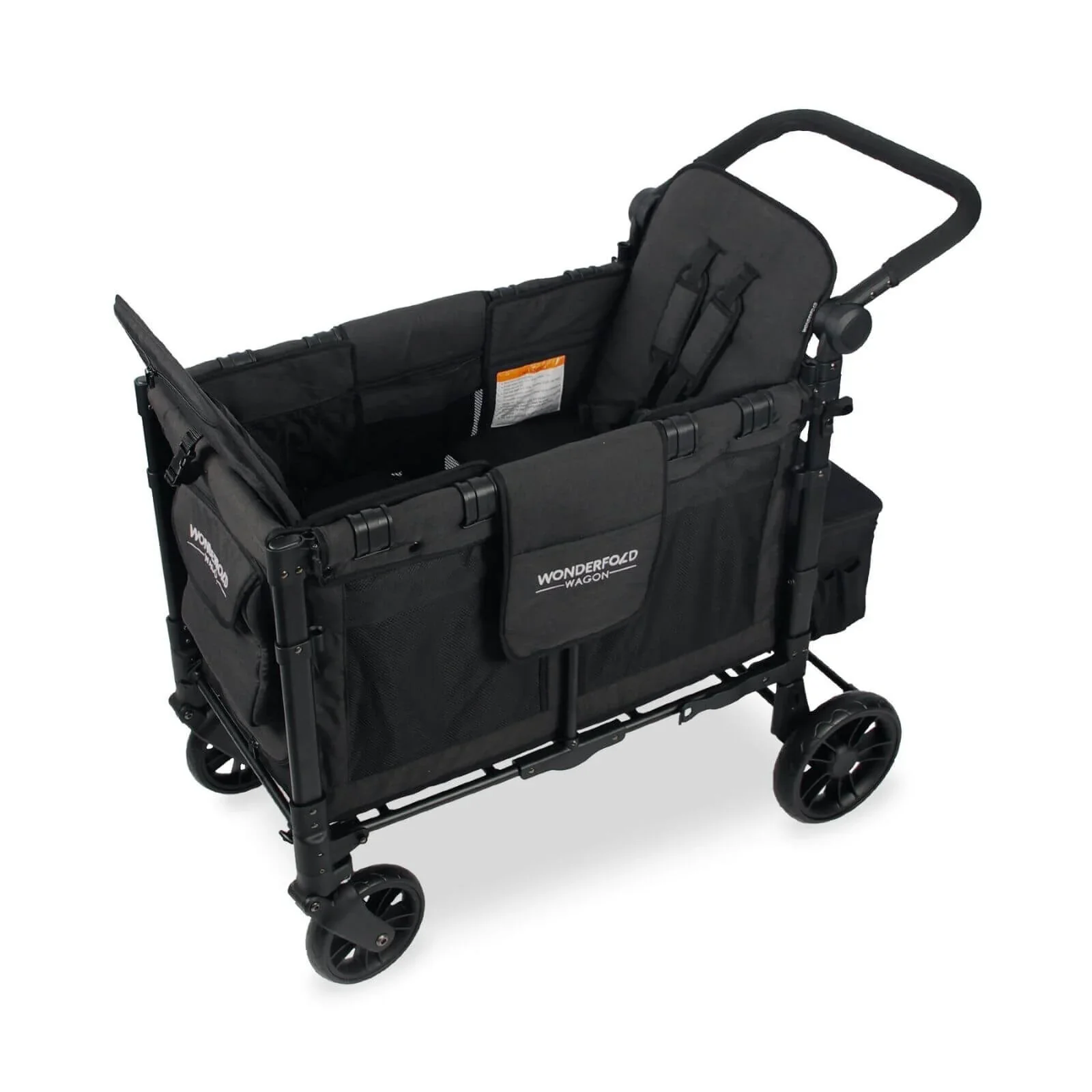 Wonderfold W2 Elite Double Stroller Wagon - Volcanic Black - Image 6