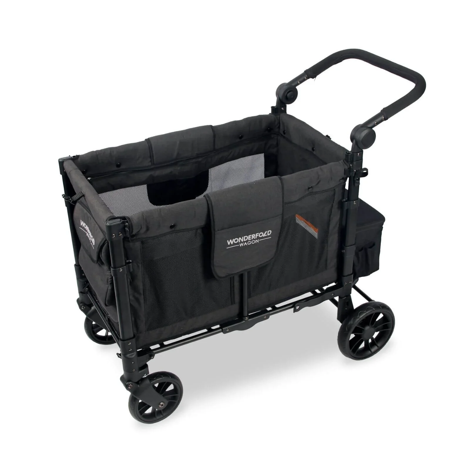 Wonderfold W2 Elite Double Stroller Wagon - Volcanic Black - Image 7