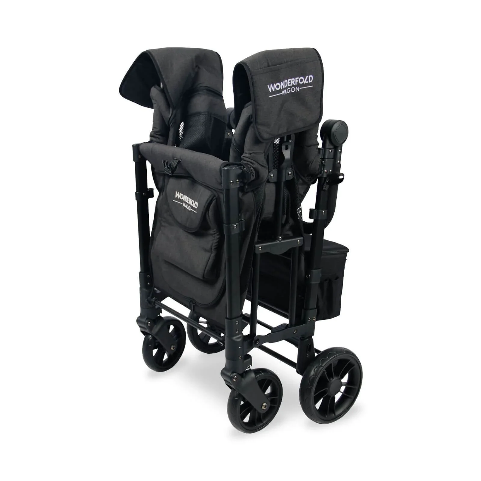 Wonderfold W2 Elite Double Stroller Wagon - Volcanic Black - Image 8