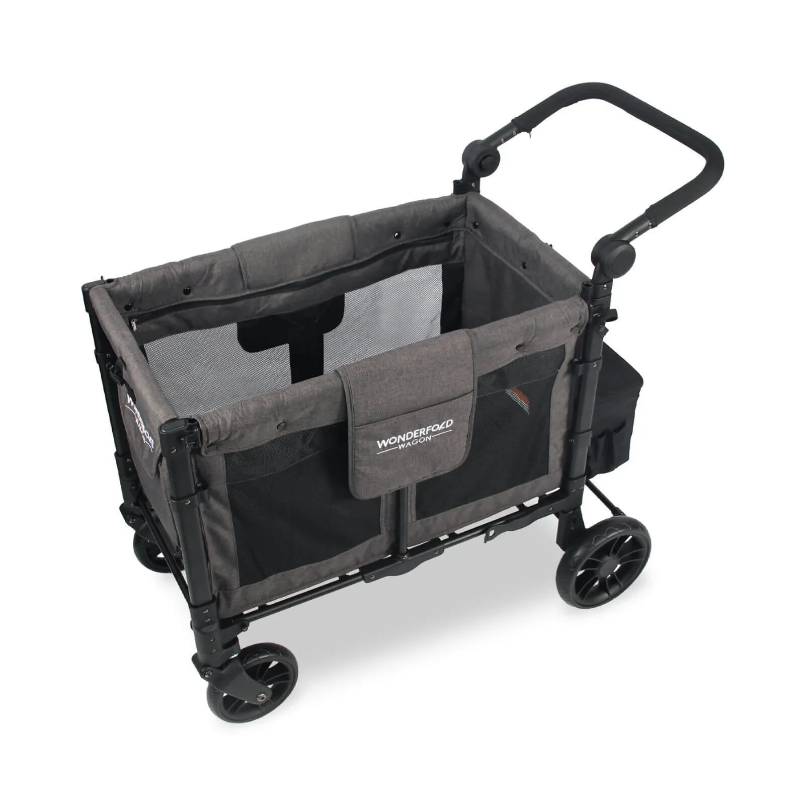 Wonderfold W2 Elite Double Stroller Wagon - Charcoal Grey - Image 10
