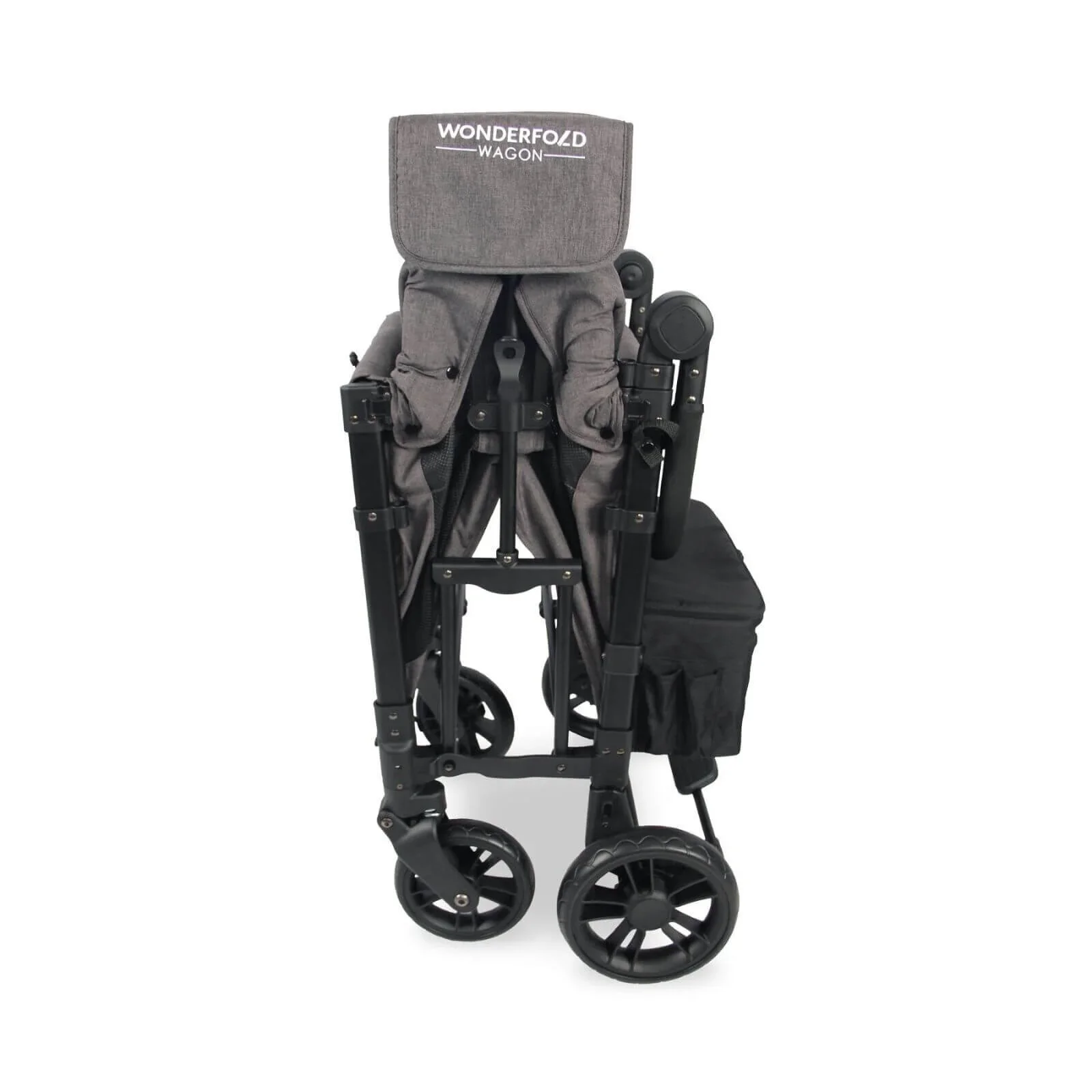 Wonderfold W2 Elite Double Stroller Wagon - Charcoal Grey - Image 12
