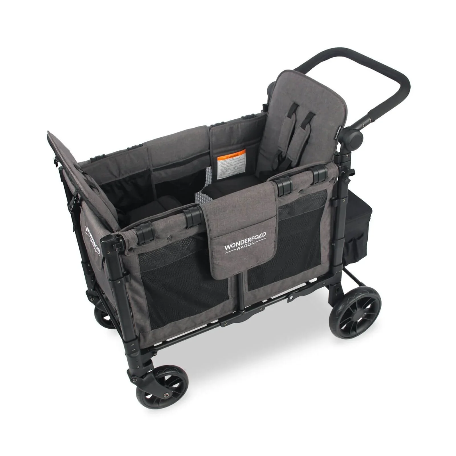 Wonderfold W2 Elite Double Stroller Wagon - Charcoal Grey - Image 9