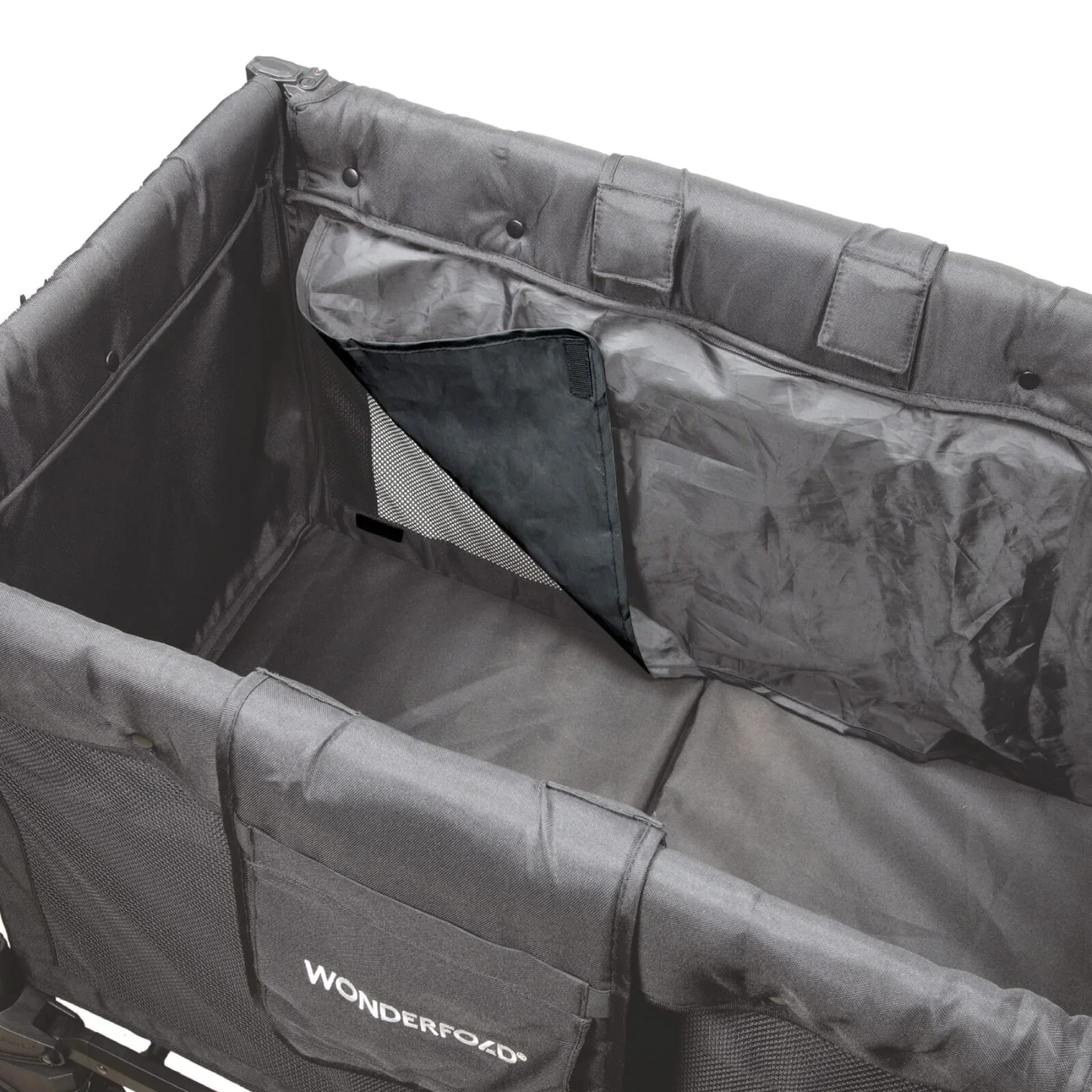 Wonderfold W2 Luxe Pro Stroller Wagon - Charcoal Grey - Image 13