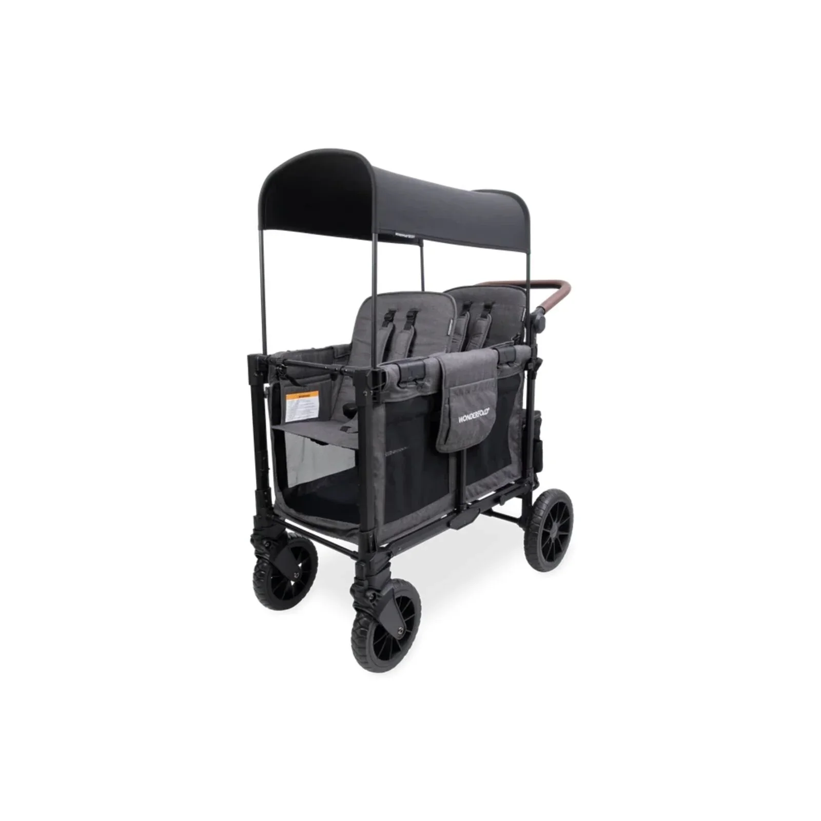 Wonderfold W2 Luxe Pro Stroller Wagon - Charcoal Grey - Image 2