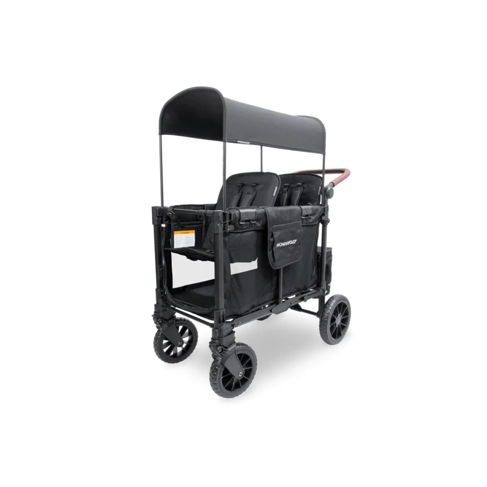 Wonderfold W2 Luxe Pro Stroller Wagon - Jet Black - Image 2