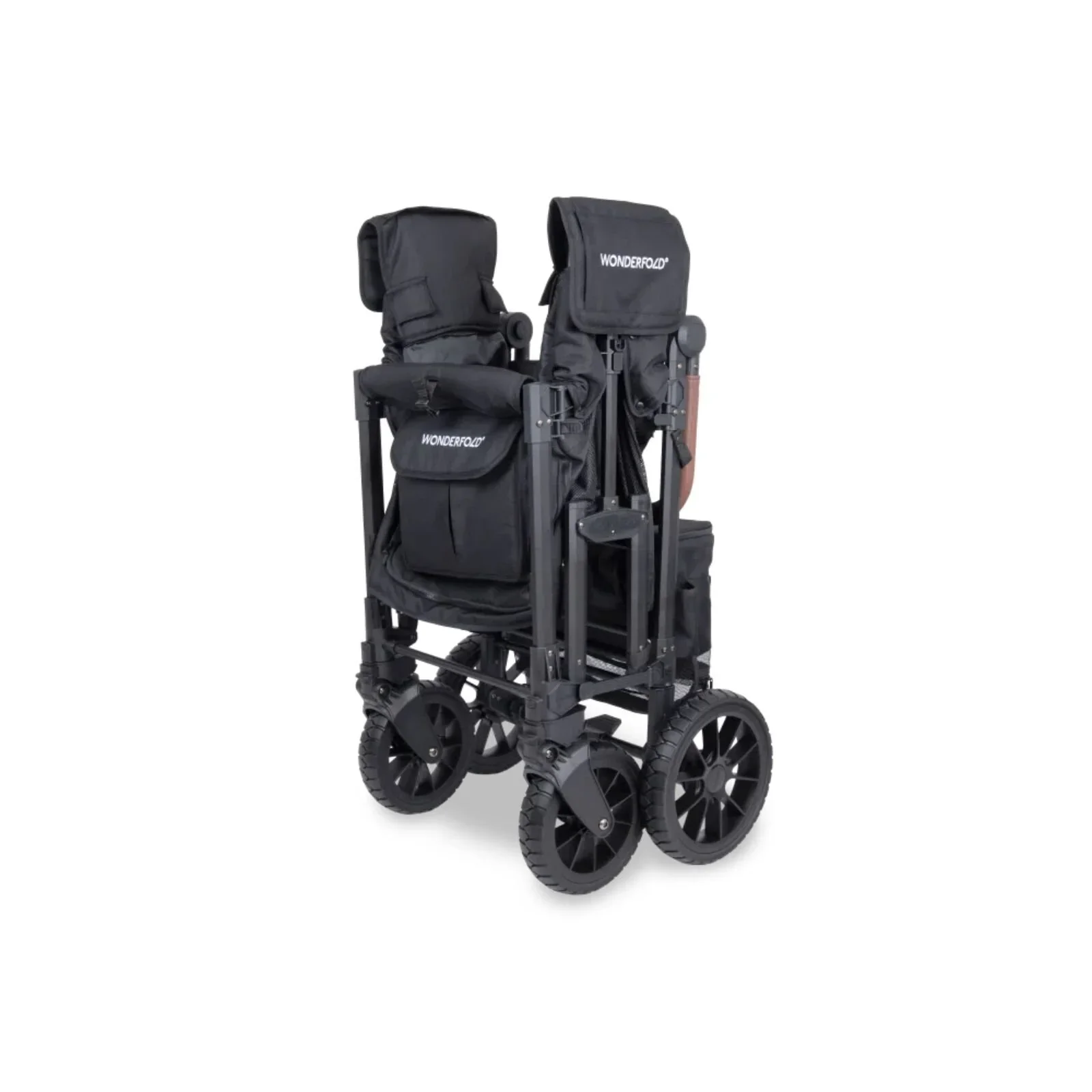 Wonderfold W2 Luxe Pro Stroller Wagon - Jet Black - Image 4