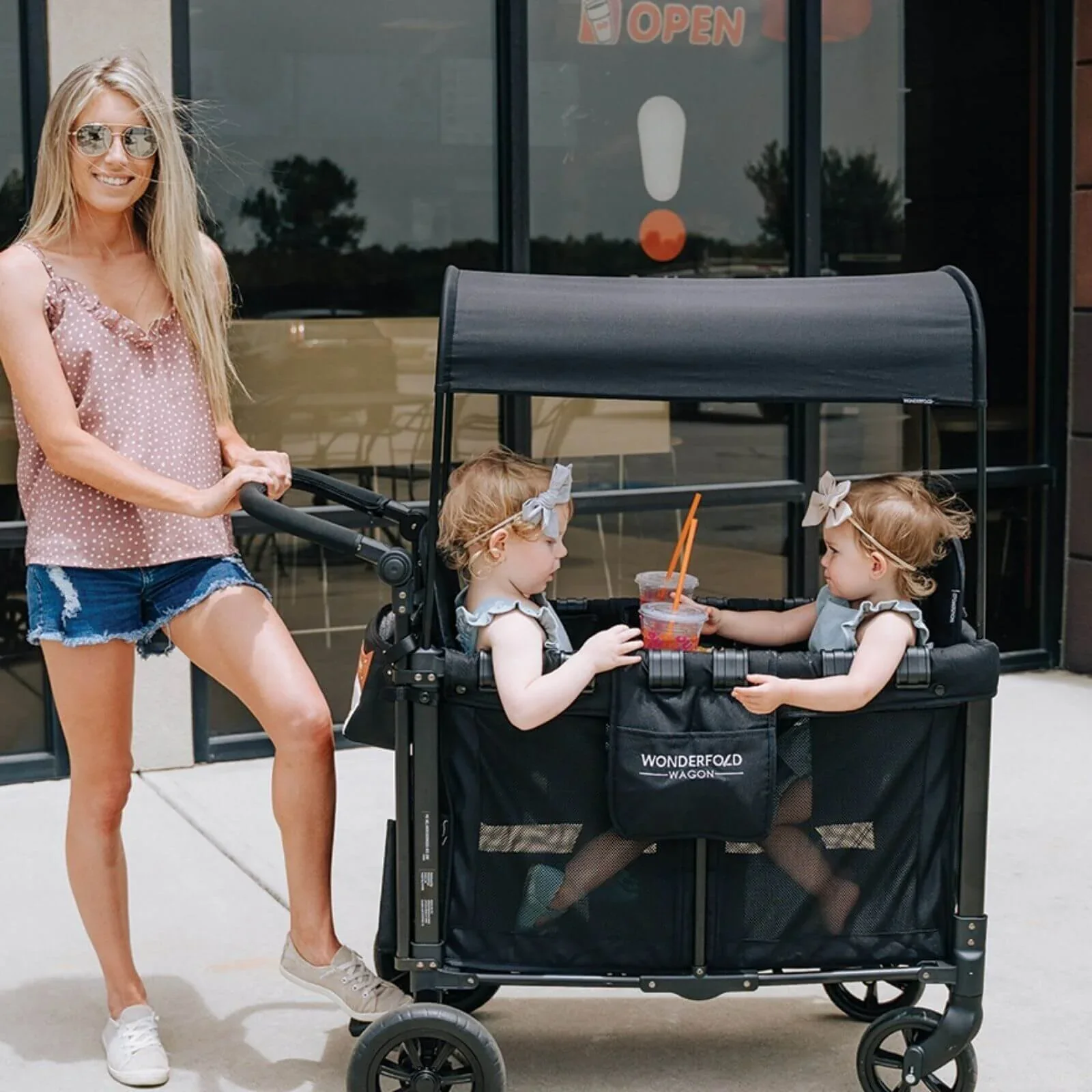 Wonderfold W2 Original Stroller Wagon - Jet Black - Image 4