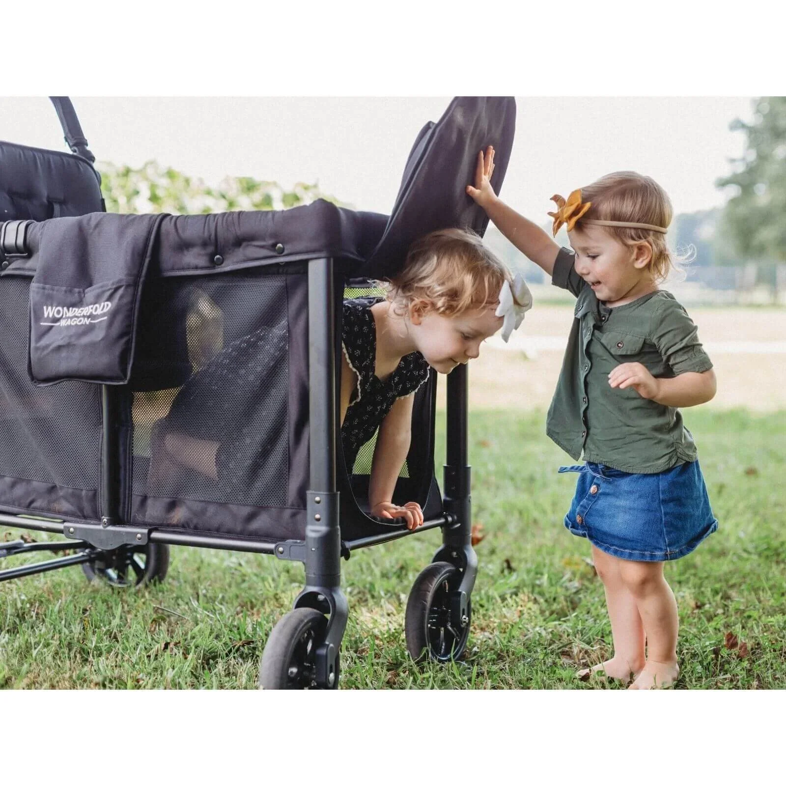 Wonderfold W2 Original Stroller Wagon - Jet Black - Image 6