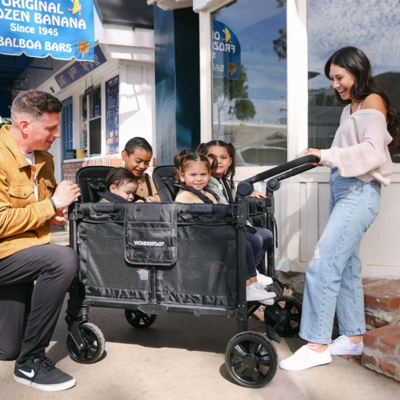 Wonderfold W4 Elite Pro Stroller Wagon - Charcoal Grey - Image 11