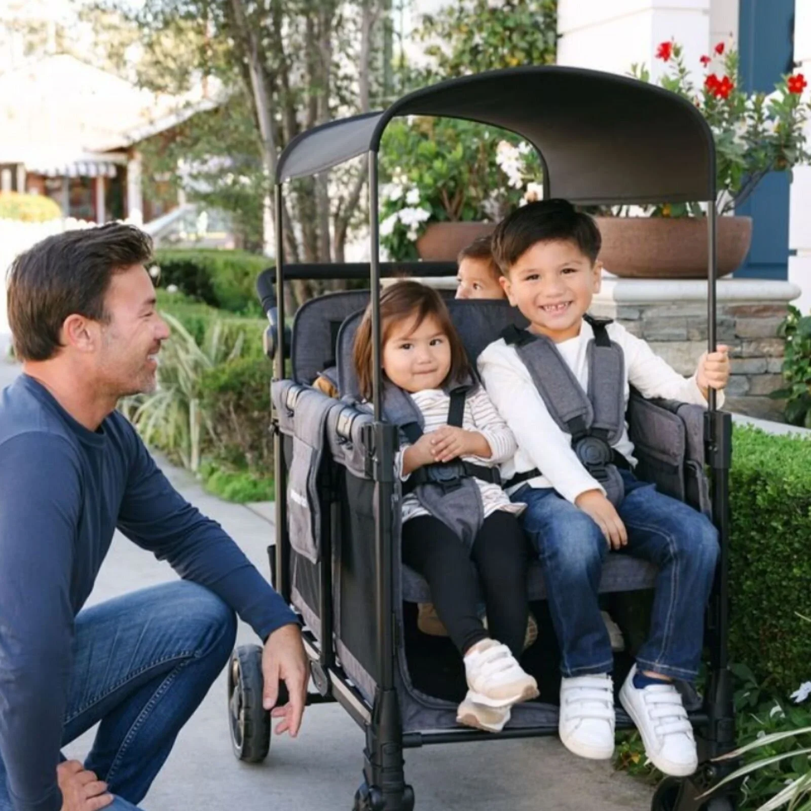 Wonderfold W4 Elite Pro Stroller Wagon - Charcoal Grey - Image 15