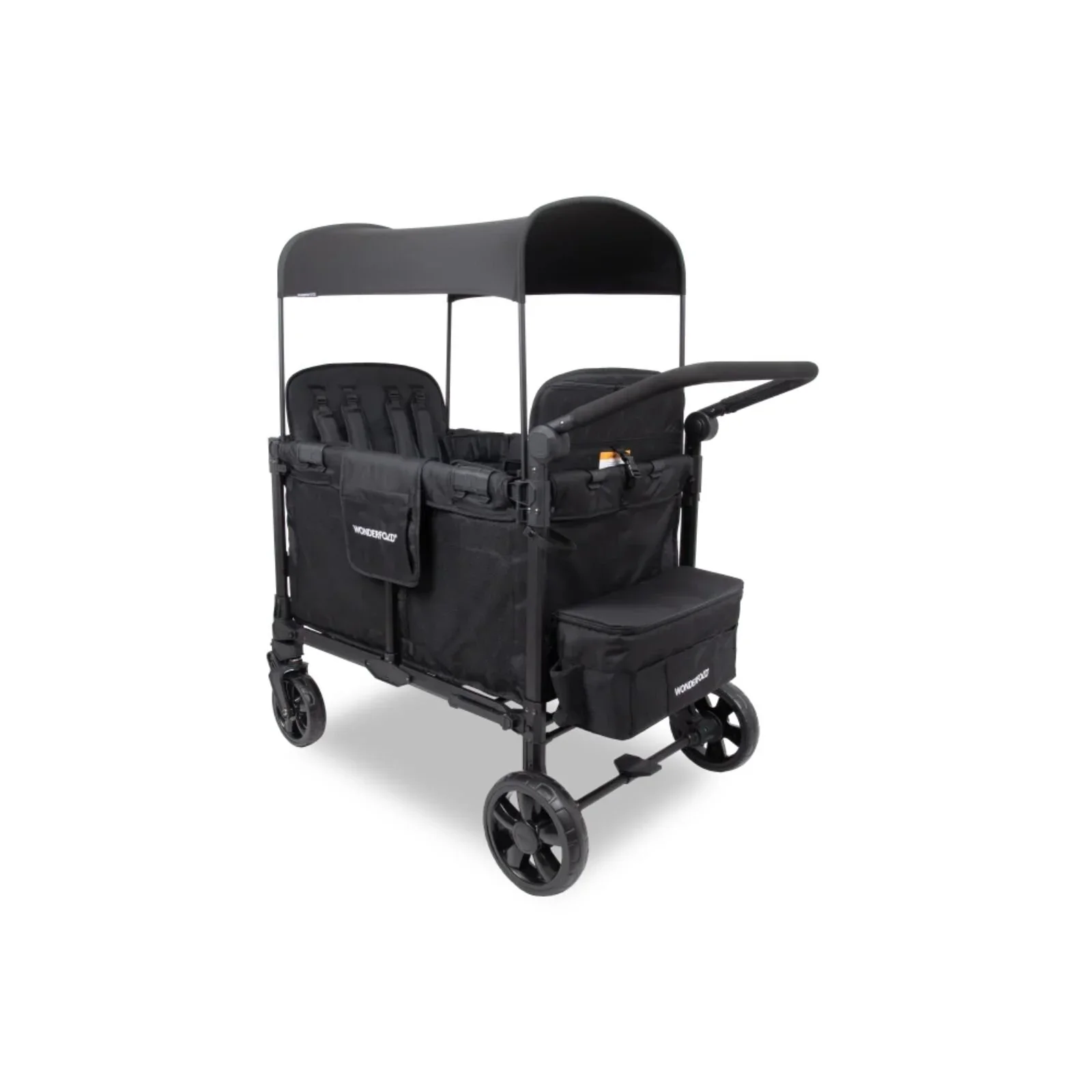 Wonderfold W4 Elite Pro Stroller Wagon - Jet Black - Image 5