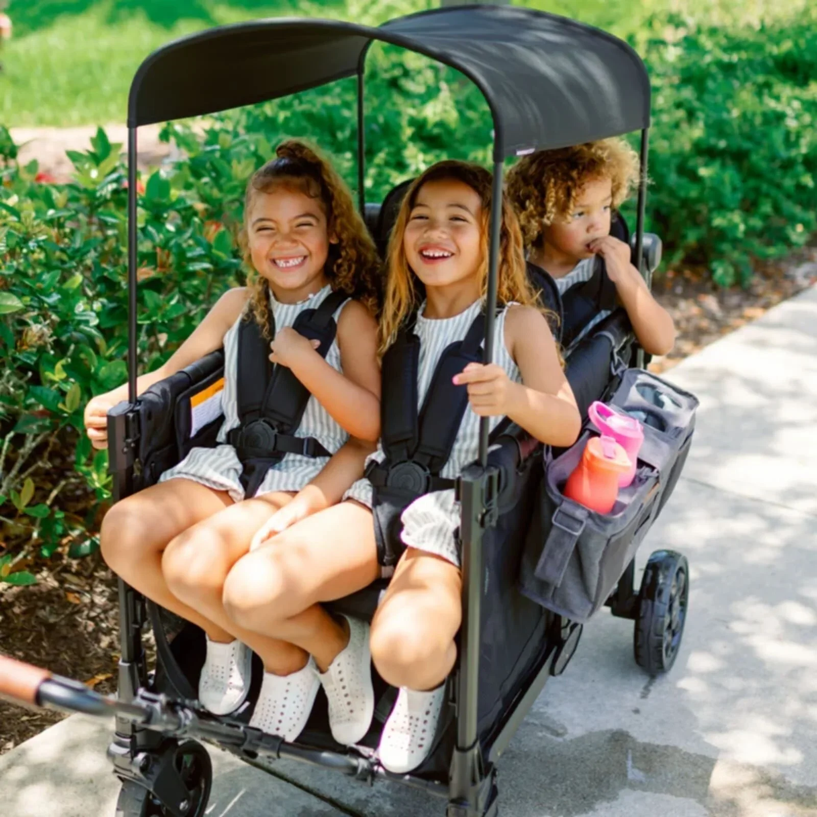 Wonderfold W4 Elite Pro Stroller Wagon - Jet Black - Image 8