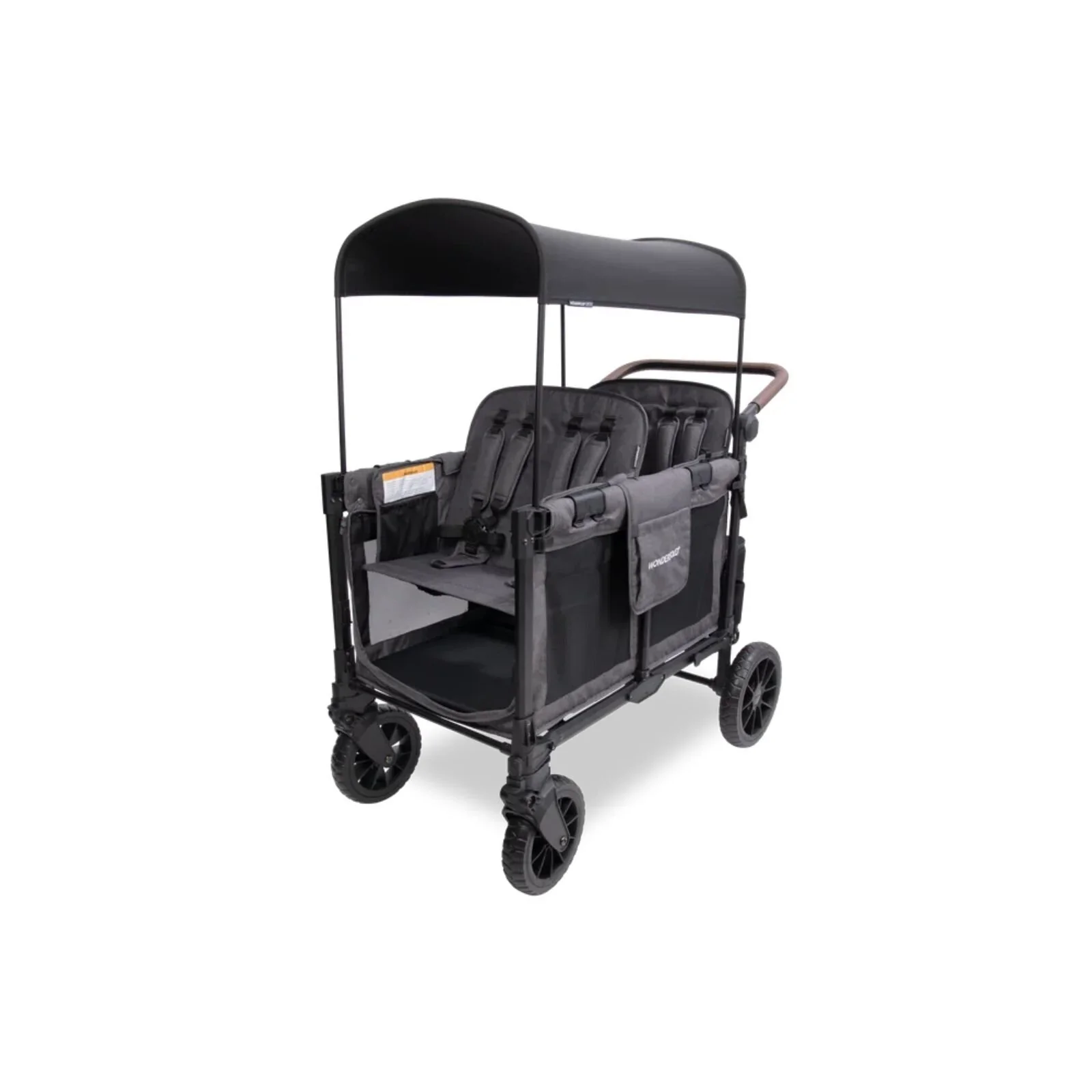 Wonderfold W4 Luxe Pro Stroller Wagon - Charcoal Grey - Image 2