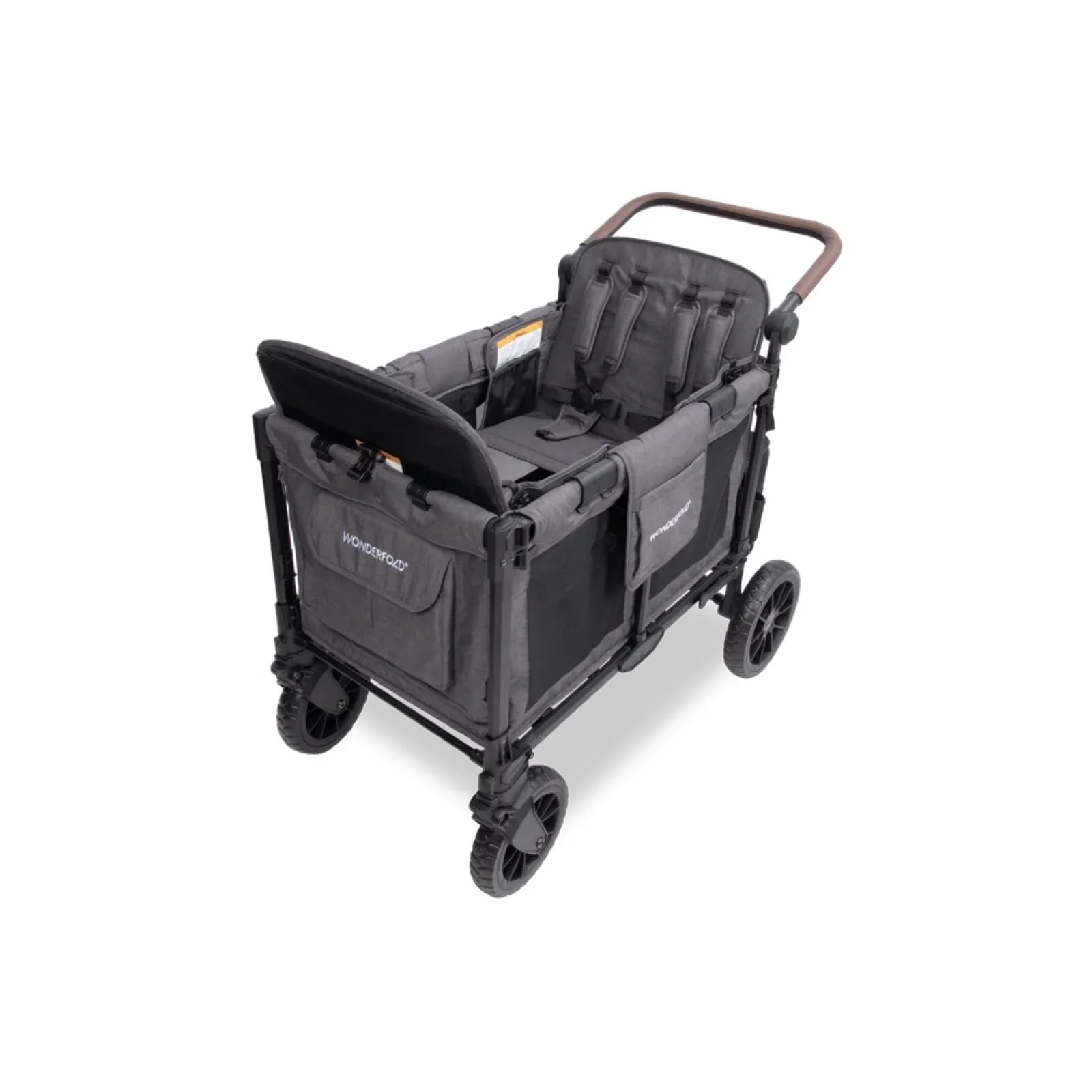 Wonderfold W4 Luxe Pro Stroller Wagon - Charcoal Grey - Image 3