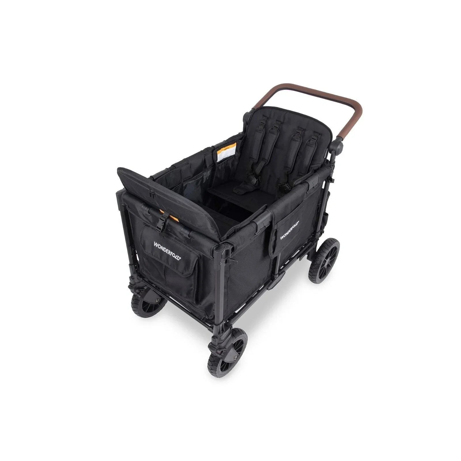 Wonderfold W4 Luxe Pro Stroller Wagon - Jet Black - Image 3