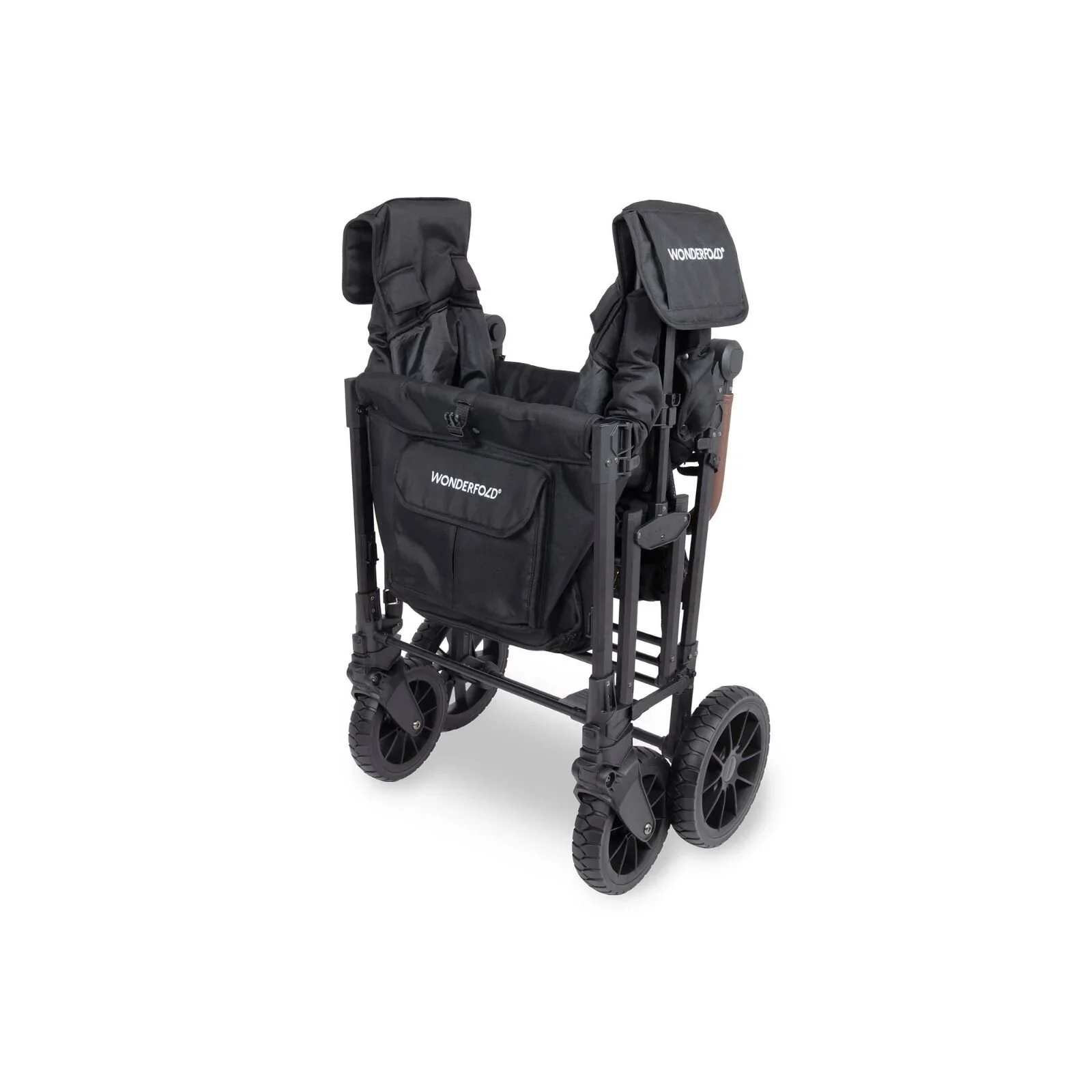 Wonderfold W4 Luxe Pro Stroller Wagon - Jet Black - Image 4