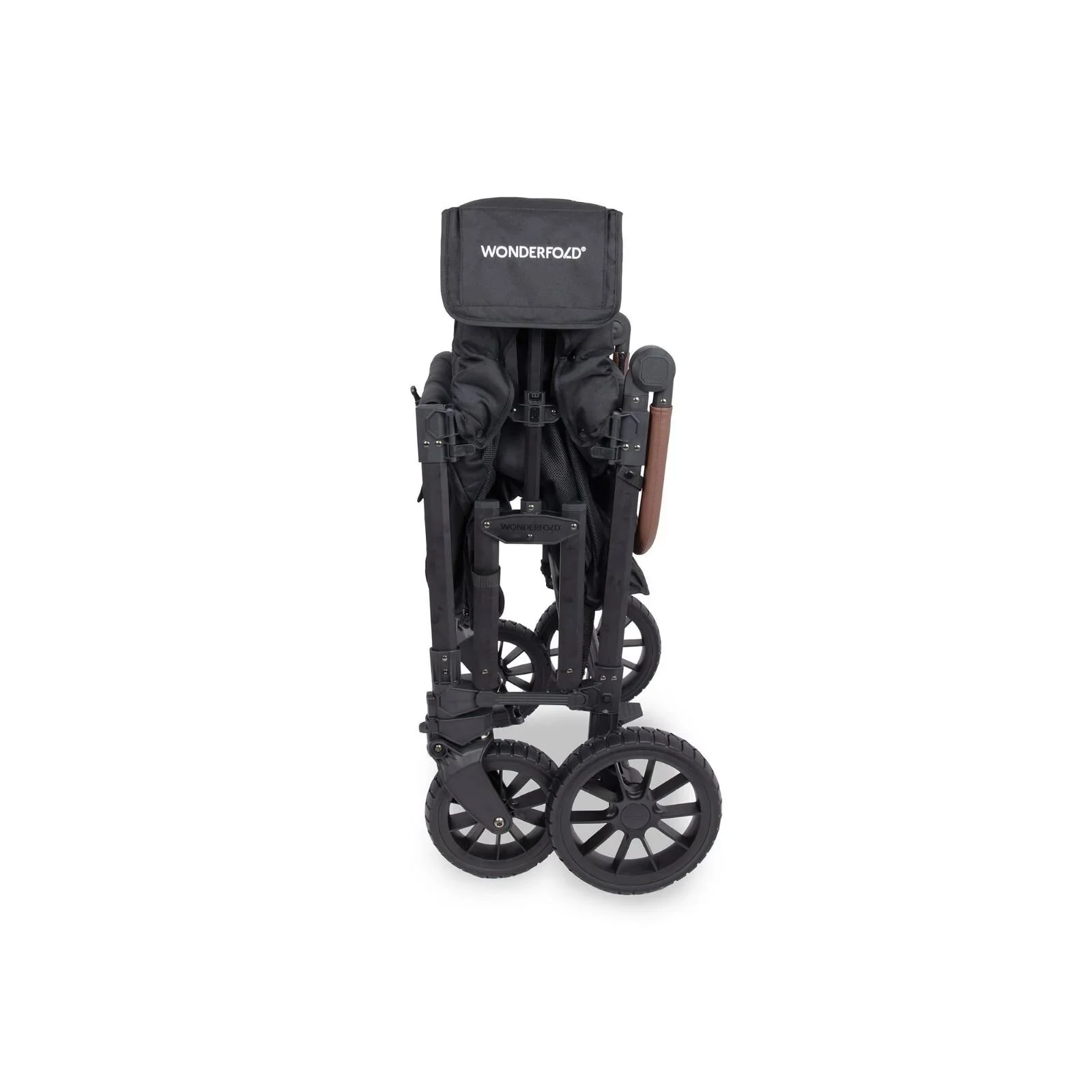 Wonderfold W4 Luxe Pro Stroller Wagon - Jet Black - Image 5