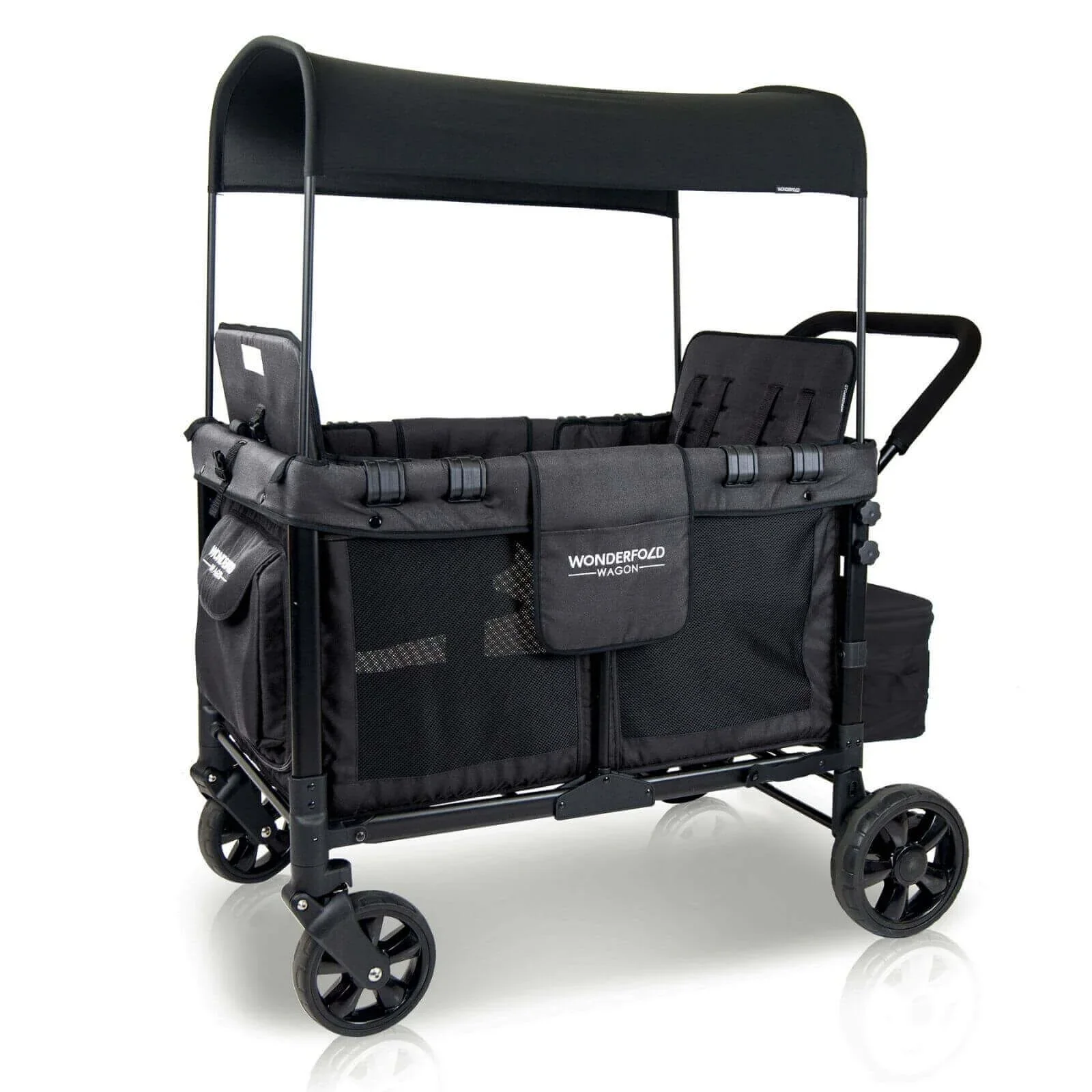 Wonderfold W4 Original Stroller Wagon - Volcanic Black - Image 6