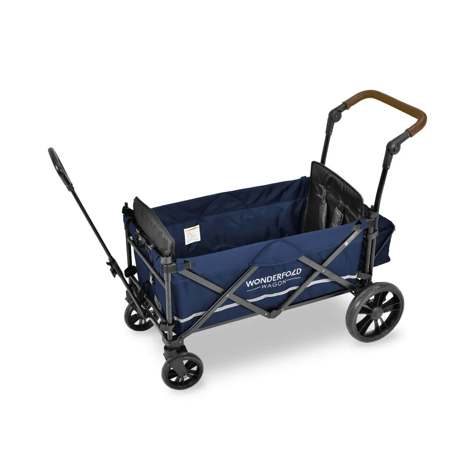 Wonderfold X2 Push & Pull Double Stroller Wagon - Midnight Blue - Image 8