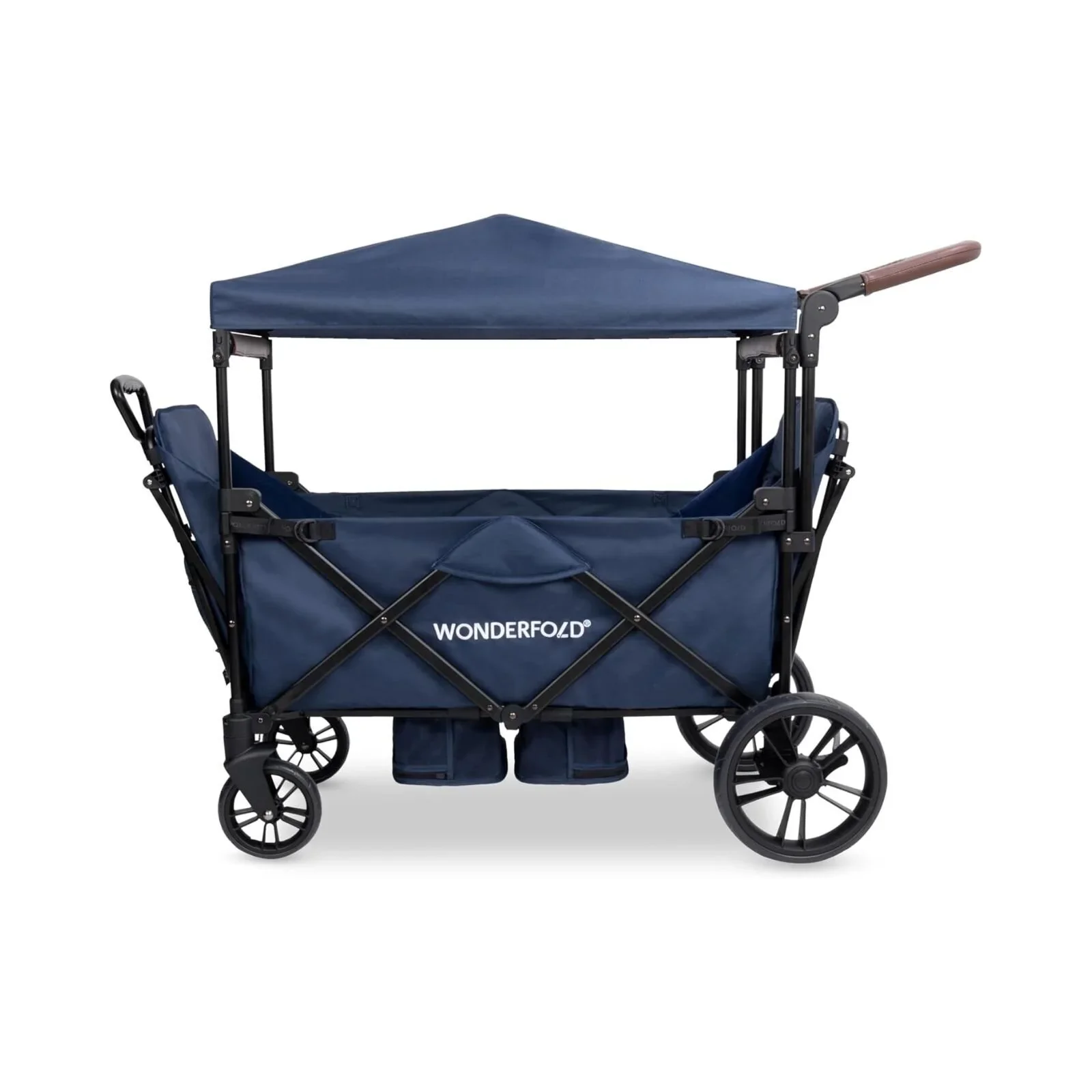 Wonderfold X2R Push & Pull Quad Stroller Wagon - Sapphire Navy - Image 2