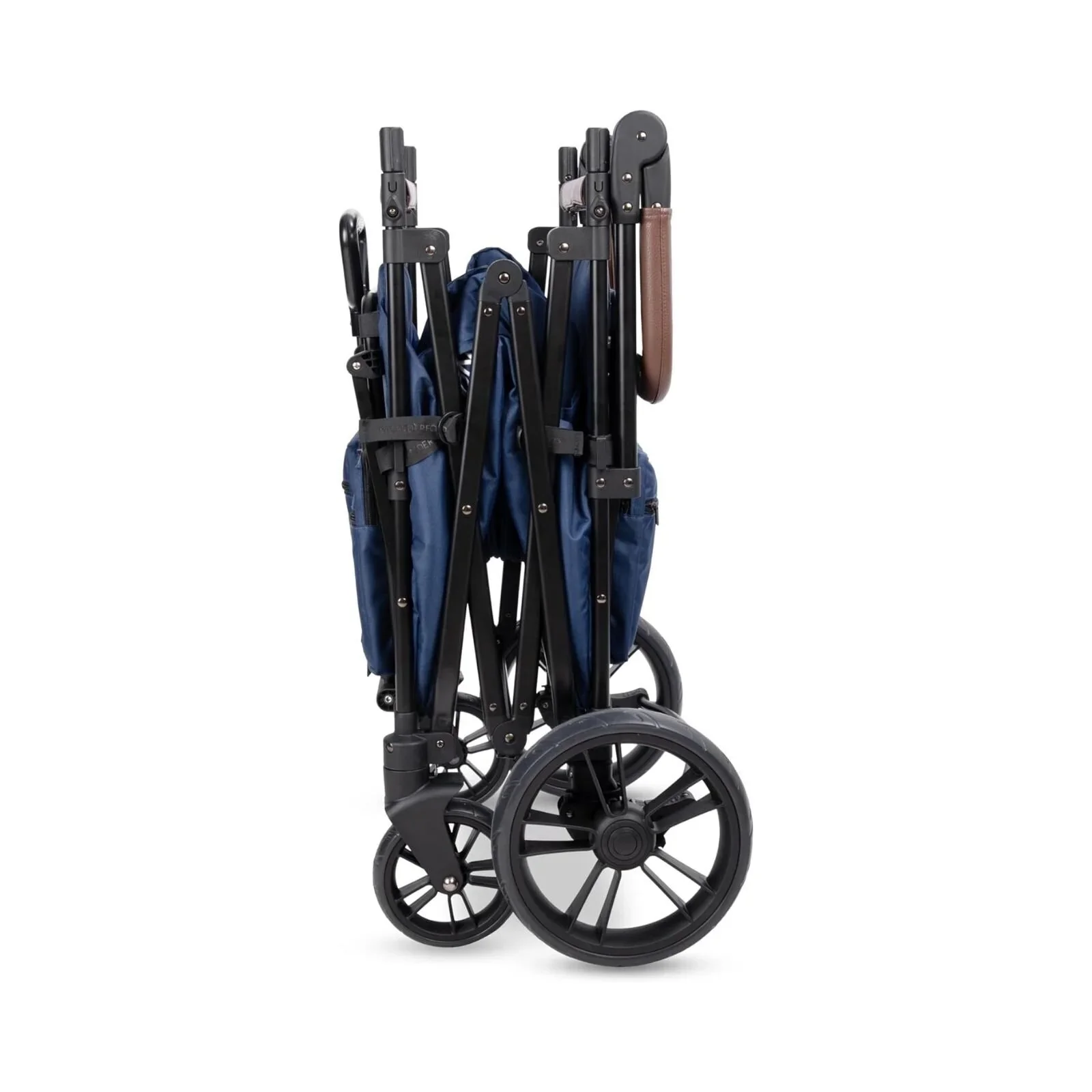 Wonderfold X2R Push & Pull Quad Stroller Wagon - Sapphire Navy - Image 7