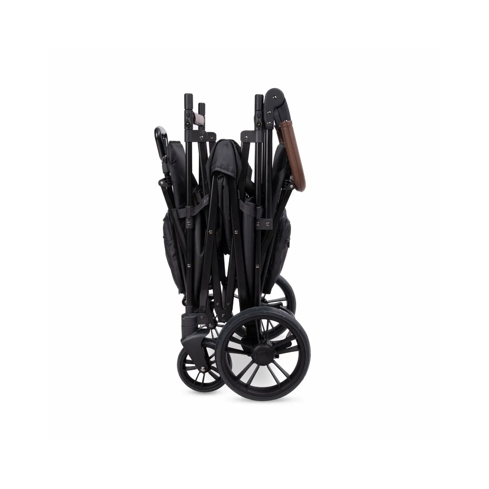 Wonderfold X2R Push & Pull Quad Stroller Wagon - Black - Image 10