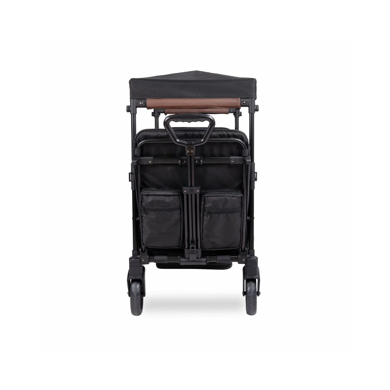 Wonderfold X2R Push & Pull Quad Stroller Wagon - Black - Image 4
