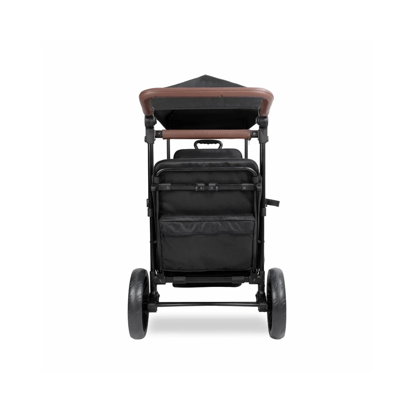 Wonderfold X2R Push & Pull Quad Stroller Wagon - Black - Image 6